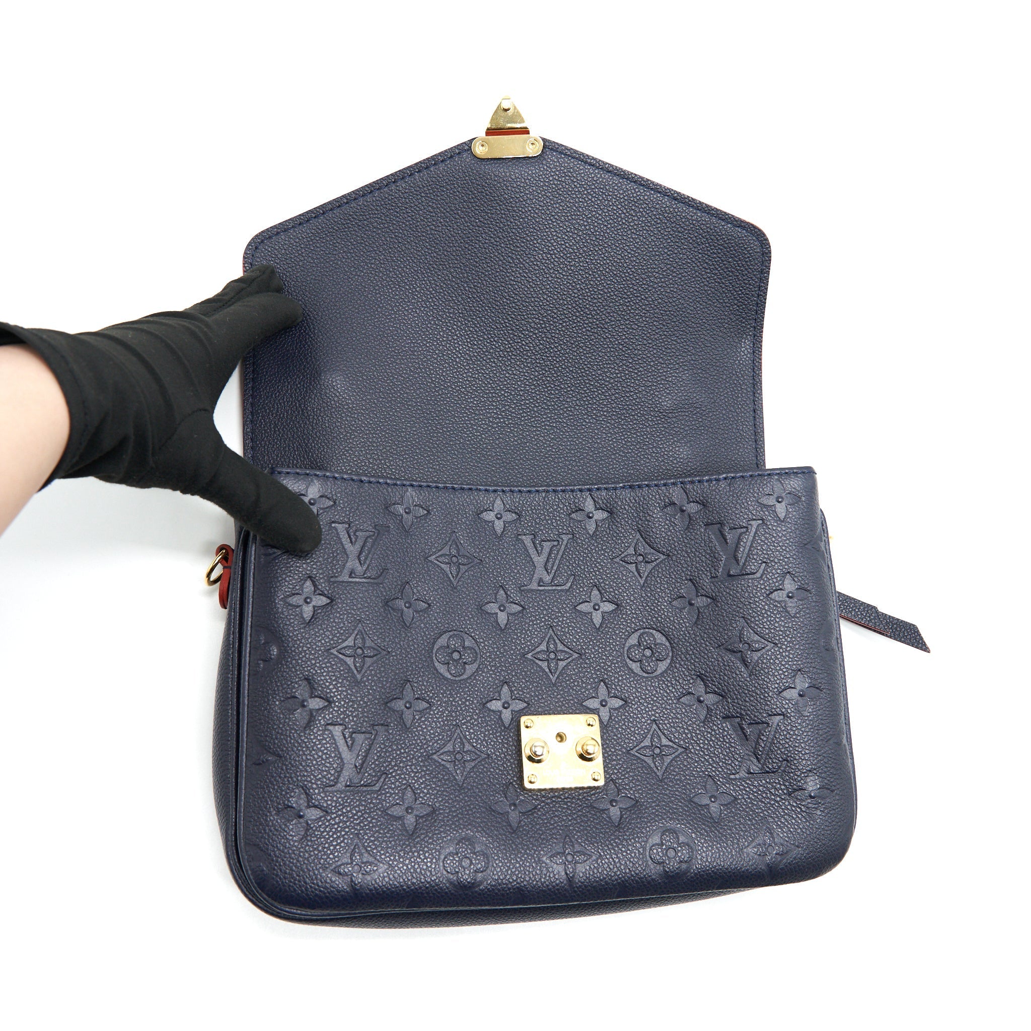 LOUIS VUITTON POCHETTE METIS MARINE ROUGE MONOGRAM EMPREINTE LEATHER