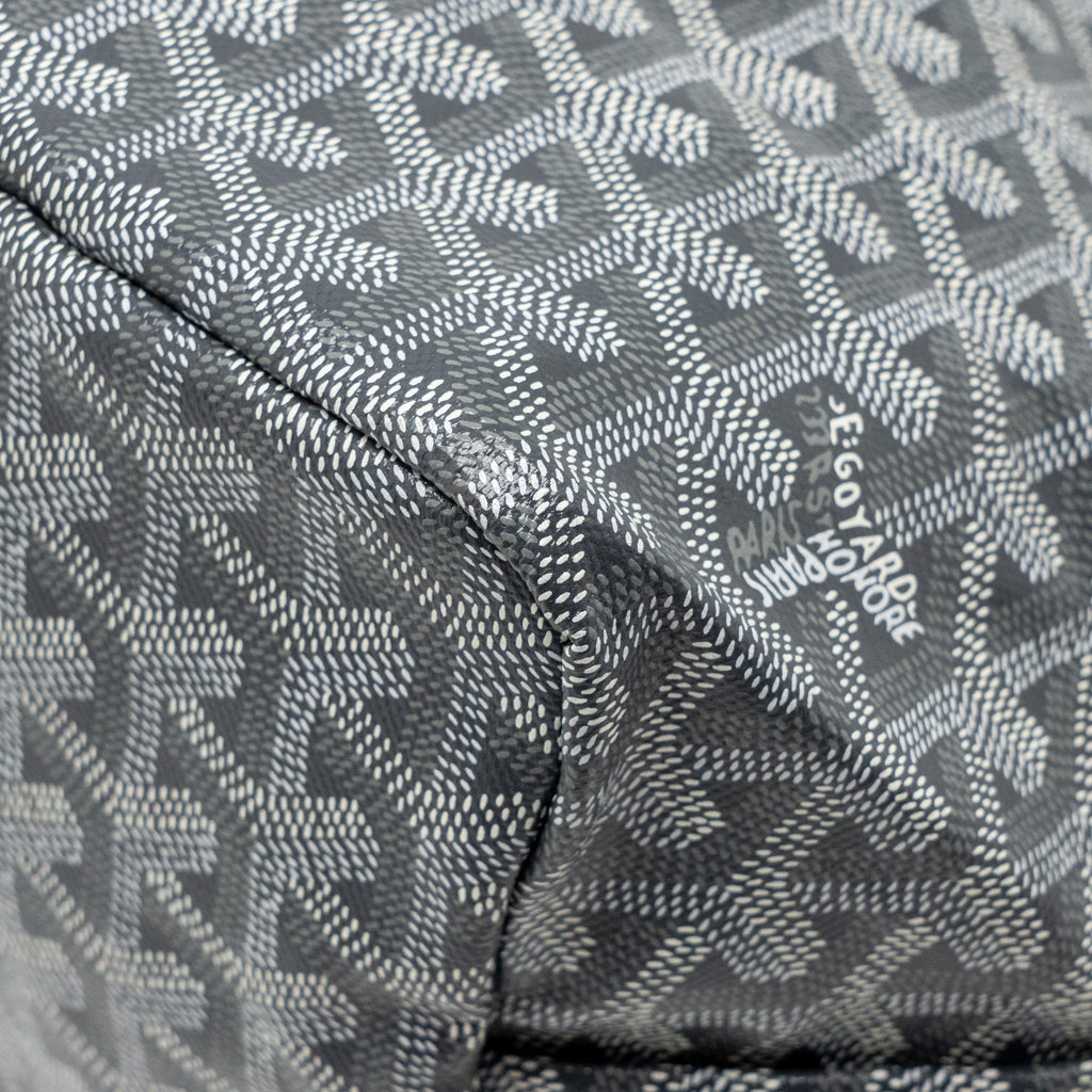 GOYARD SAINT LOUIS PM TOTE BAG GOYARDLINE CANVAS GREY SHW