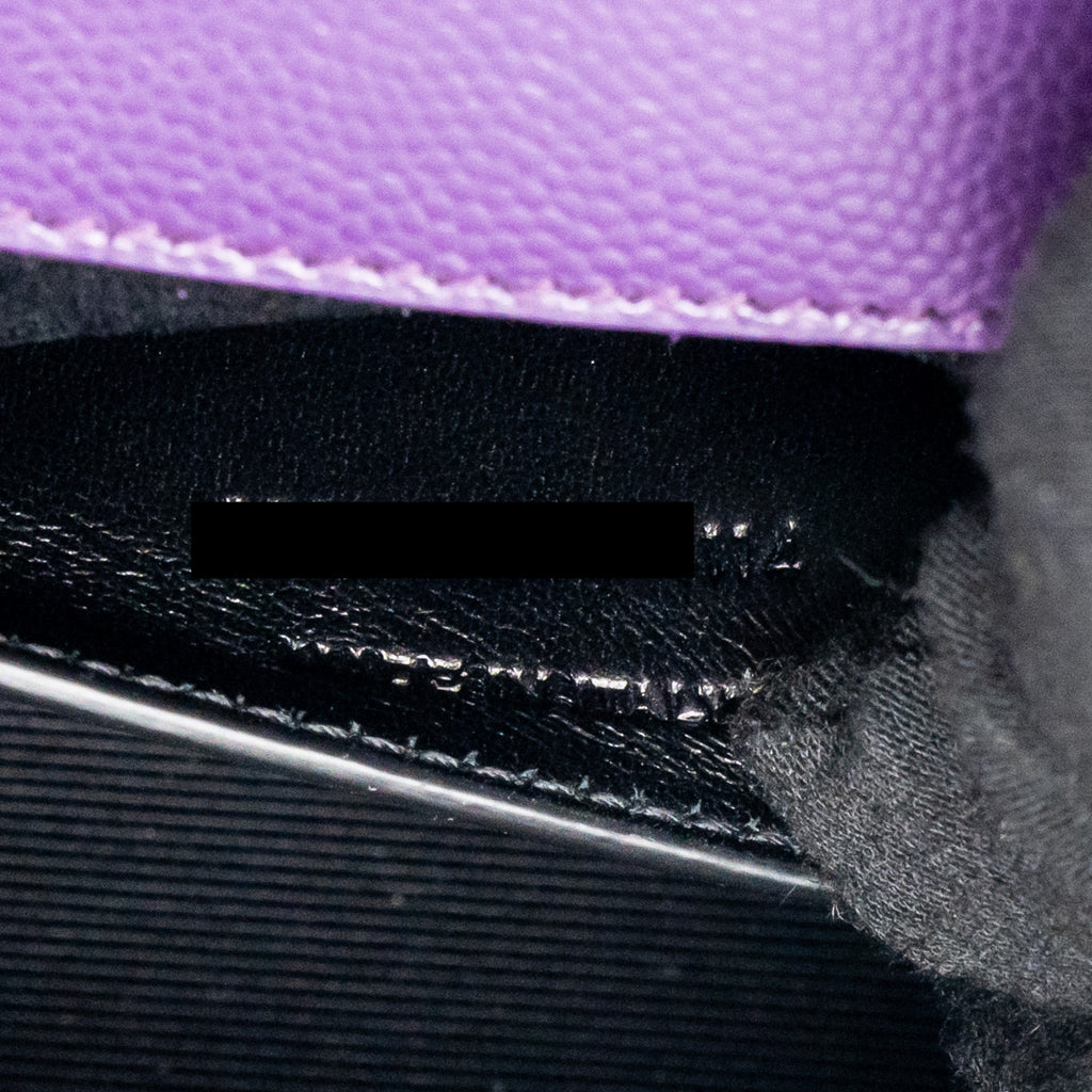 SAINT LAURENT KATE CLUTCH CALFSKIN PURPLE GHW