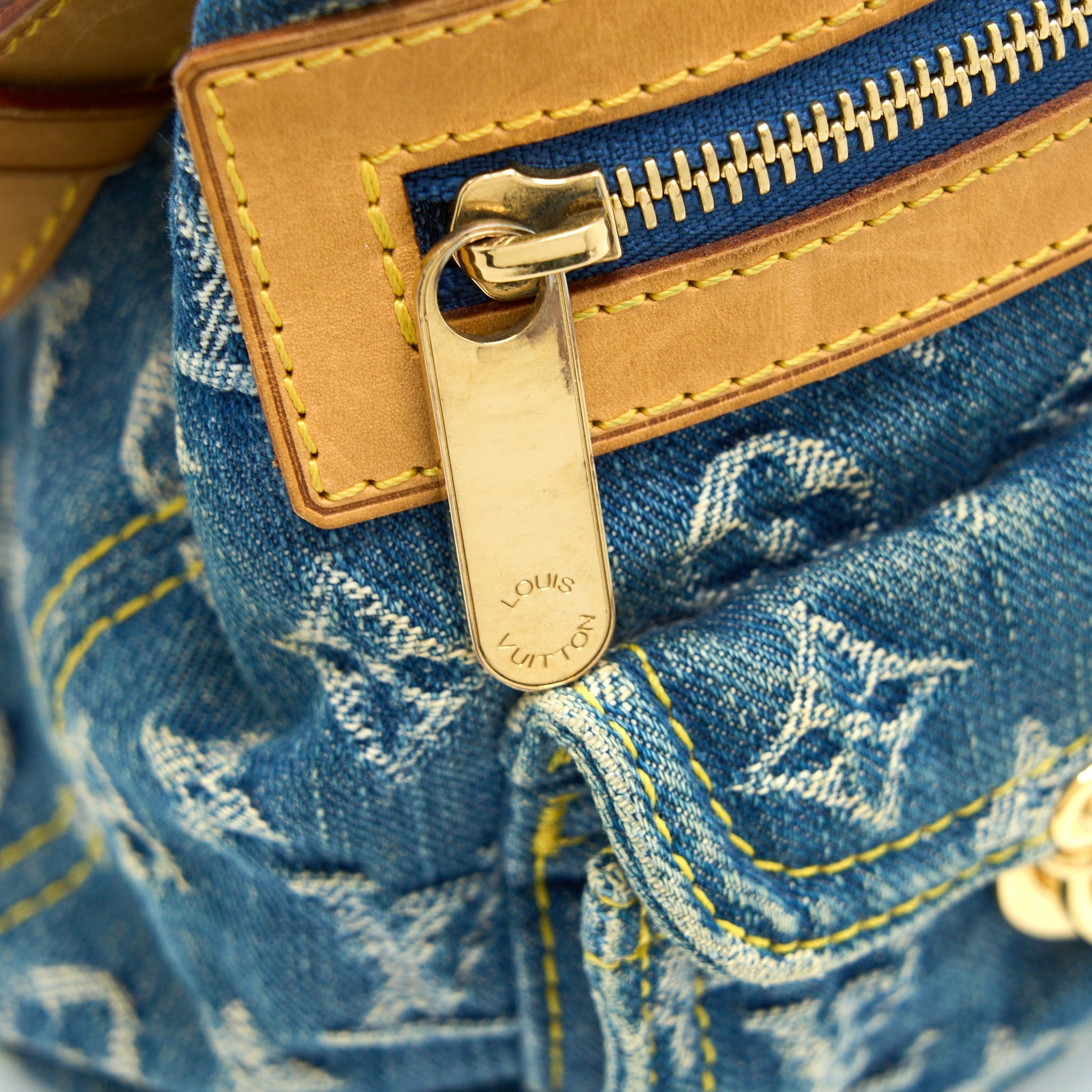 LOUIS VUITTON VINTAGE BAGGY BAG MONOGRAM DENIM GHW