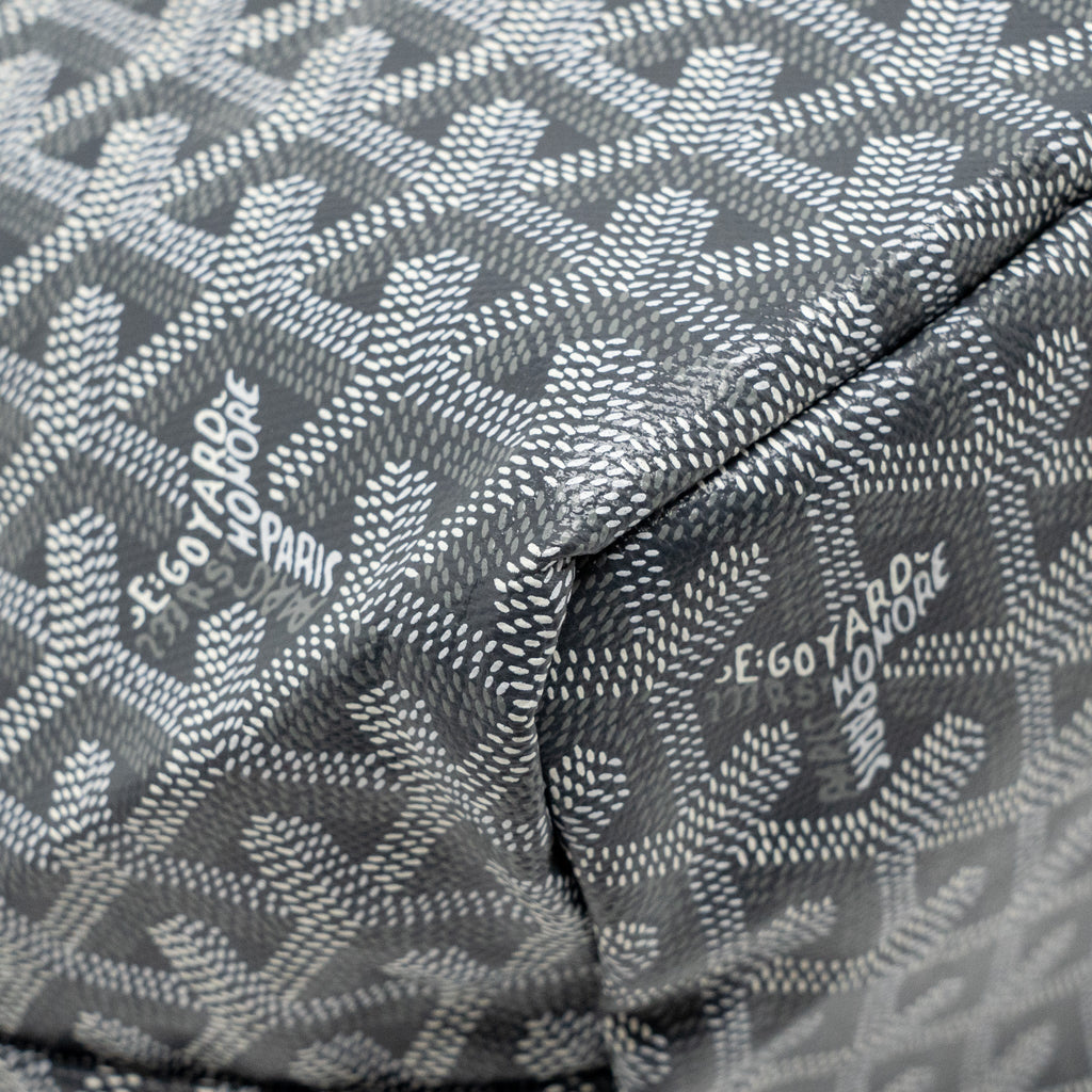 GOYARD SAINT LOUIS PM TOTE BAG GOYARDLINE CANVAS GREY SHW