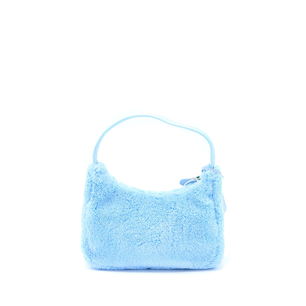 PRADA RE-EDITION 2000 TERRY MINI BAG BLUE SHW