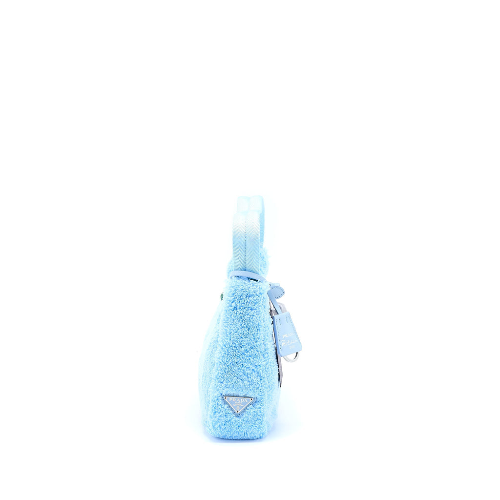 PRADA RE-EDITION 2000 TERRY MINI BAG BLUE SHW