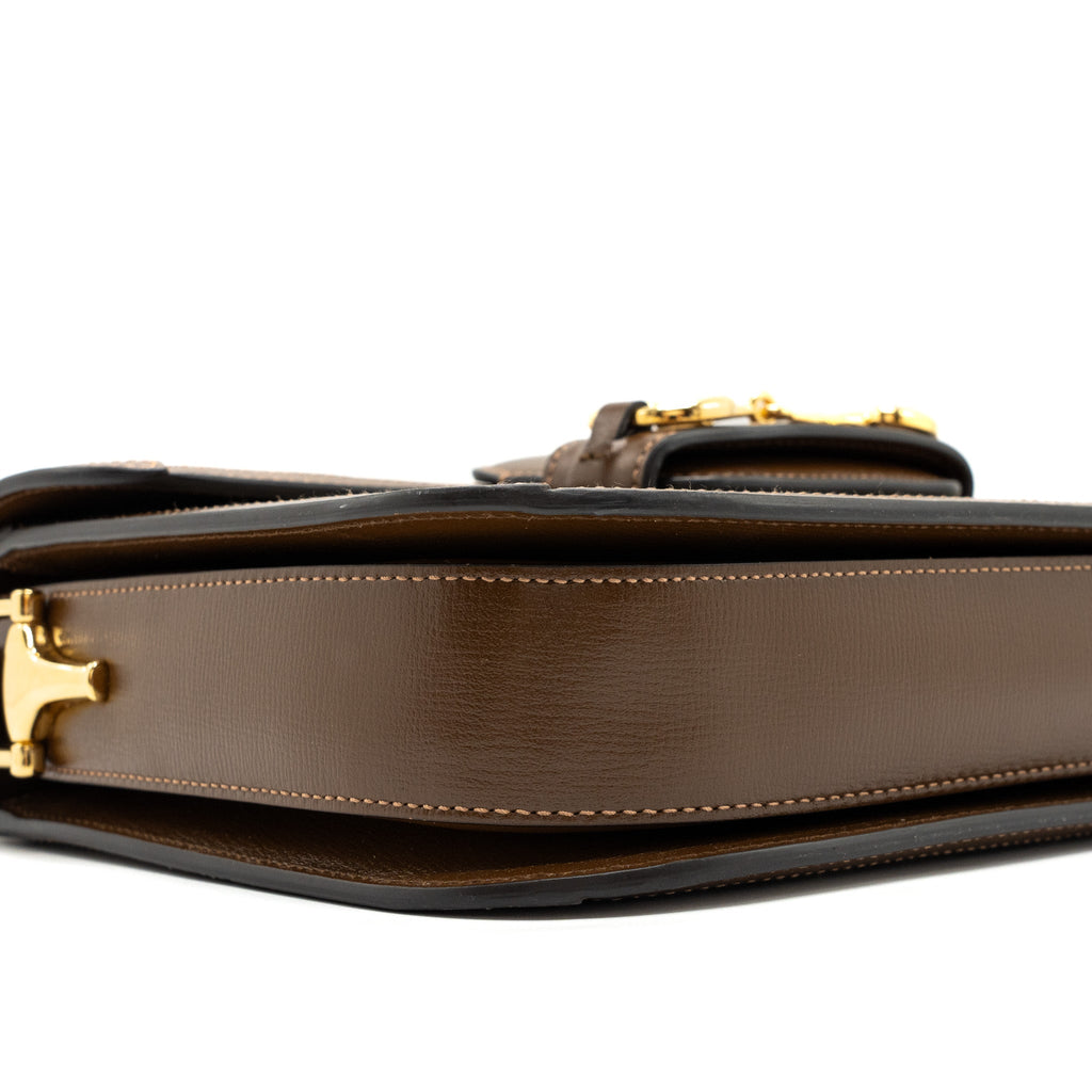 GUCCI HORSEBIT 1955 SHOULDER BAG GG SUPREME CANVAS / LEATHER BROWN GHW