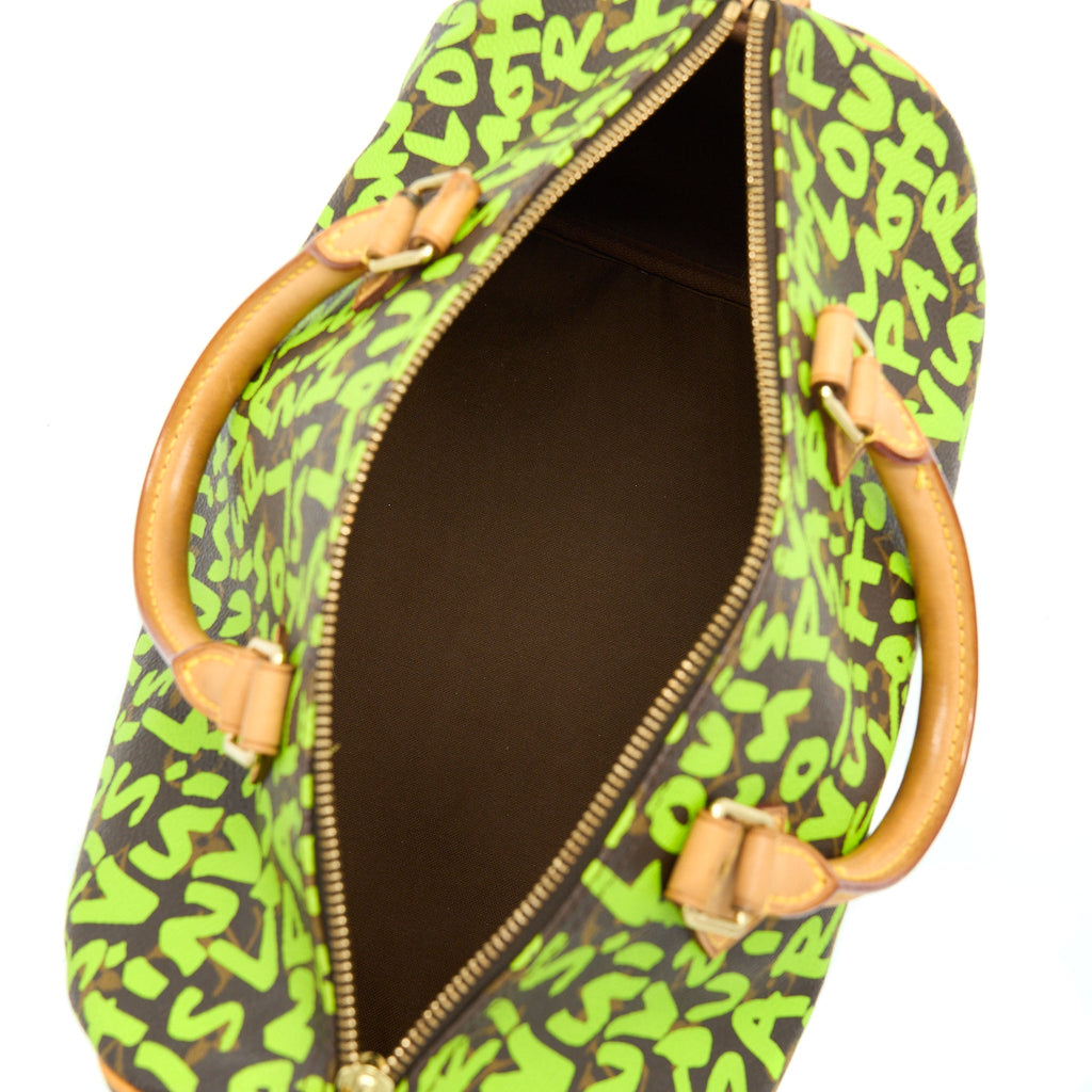 LOUIS VUITTON SPEEDY 30 GRAFFITI STEPHEN SPROUSE LIMITED EDITION WITH AN EXTRA STRAP