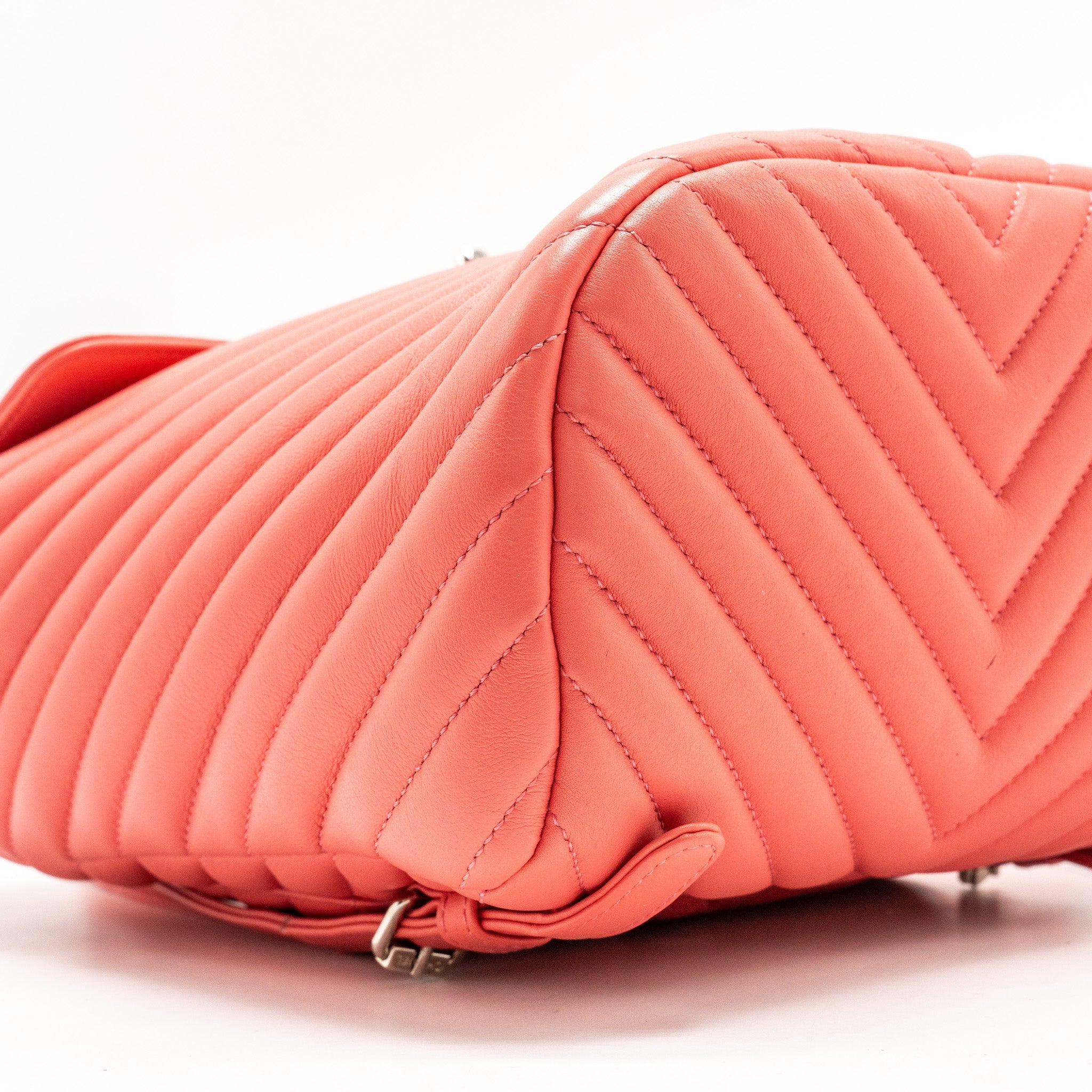 CHANEL SMALL URBAN SPIRIT BACKPACK CHEVRON CALFSKIN PINK SHW