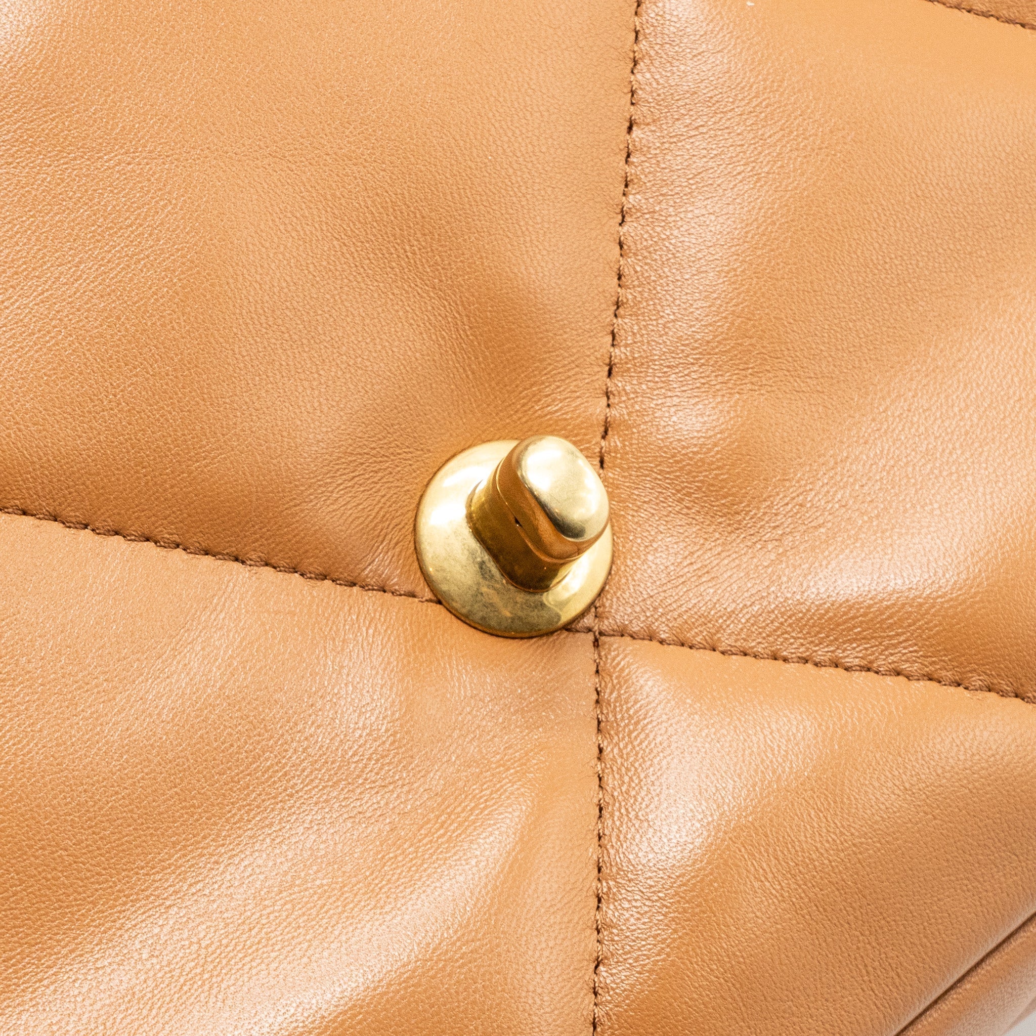 CHANEL SMALL 19 BAG LAMBSKIN CARAMEL MULTICOLOUR HARDWARE (MICROCHIP)