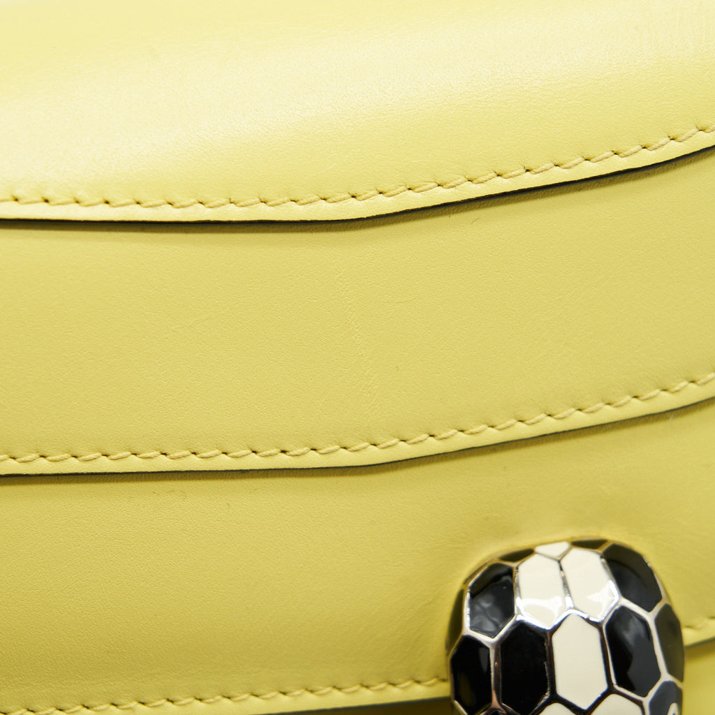 BVLGARI SERPENTI FLAP SHOULDER BAG YELLOW
