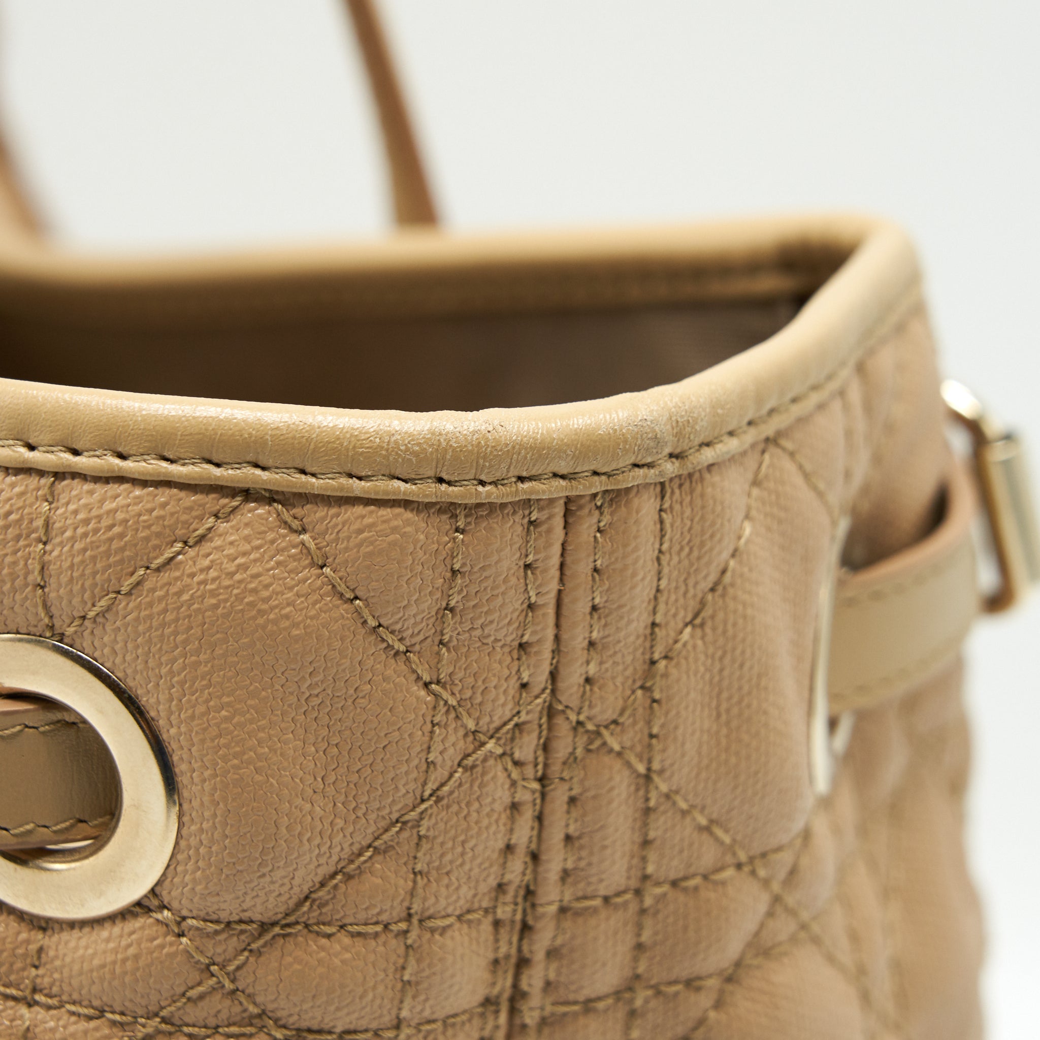 DIOR SHOPPING TOTE BAG BEIGE GHW