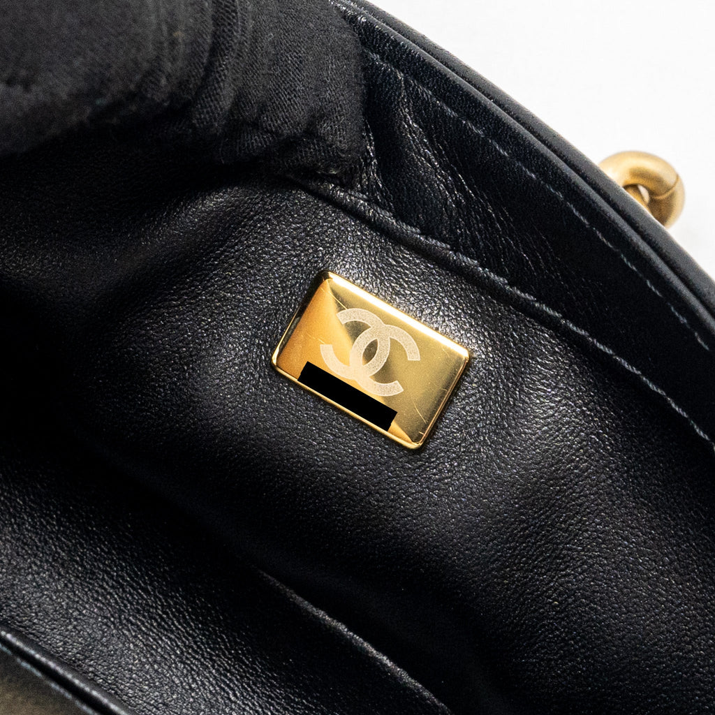 CHANEL TOP HANDLE SMALL BOY BAG LIMITED EDITION CALFSKIN BLACK GHW(MICROCHIP)