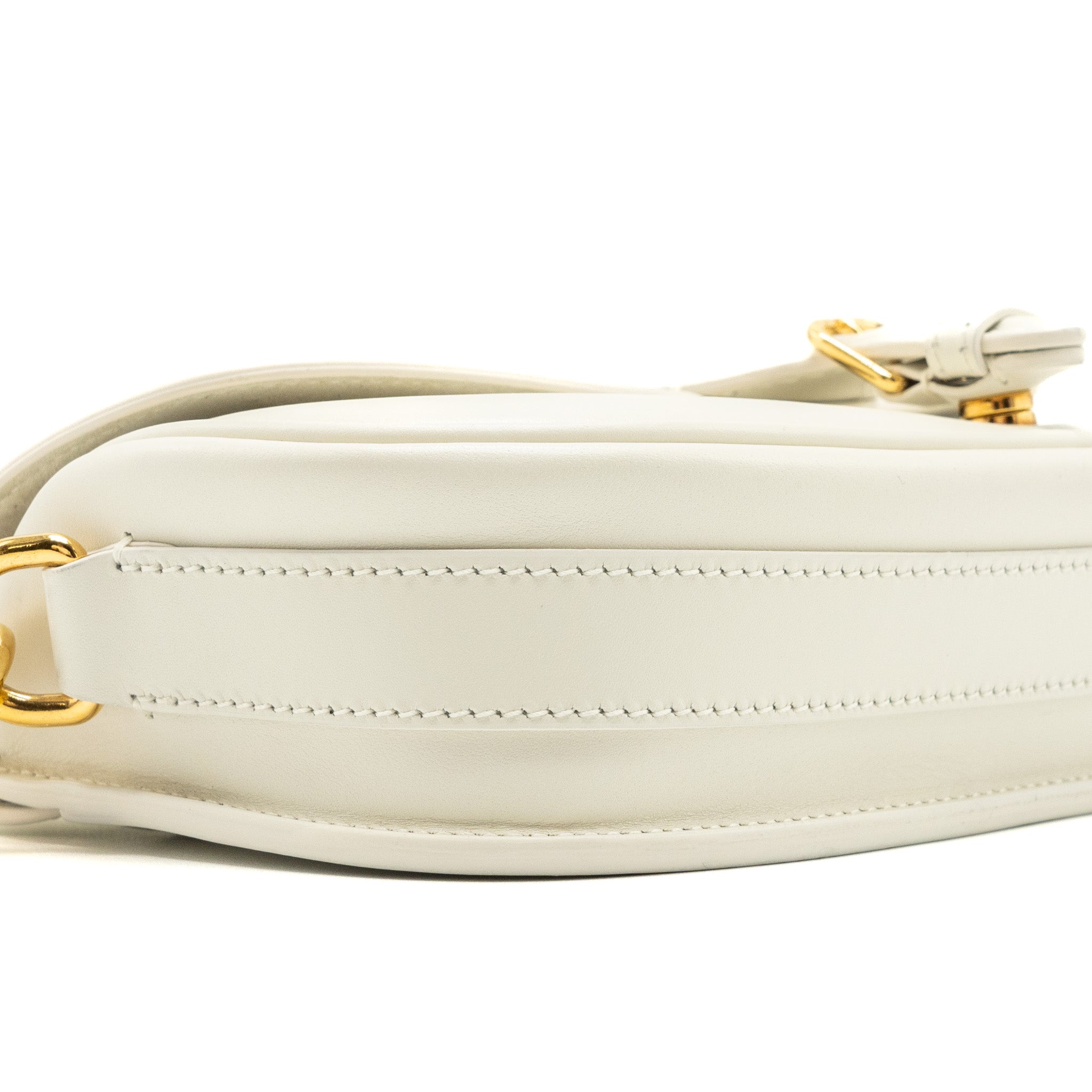 DIOR BOBBY EAST-WEST BAG BOX CALFSKIN WHITE GHW