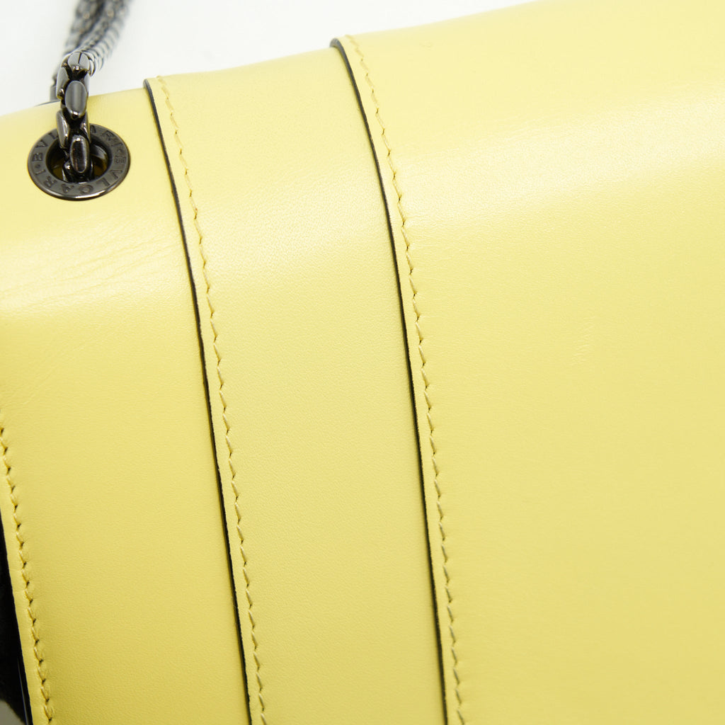 BVLGARI SERPENTI FLAP SHOULDER BAG YELLOW