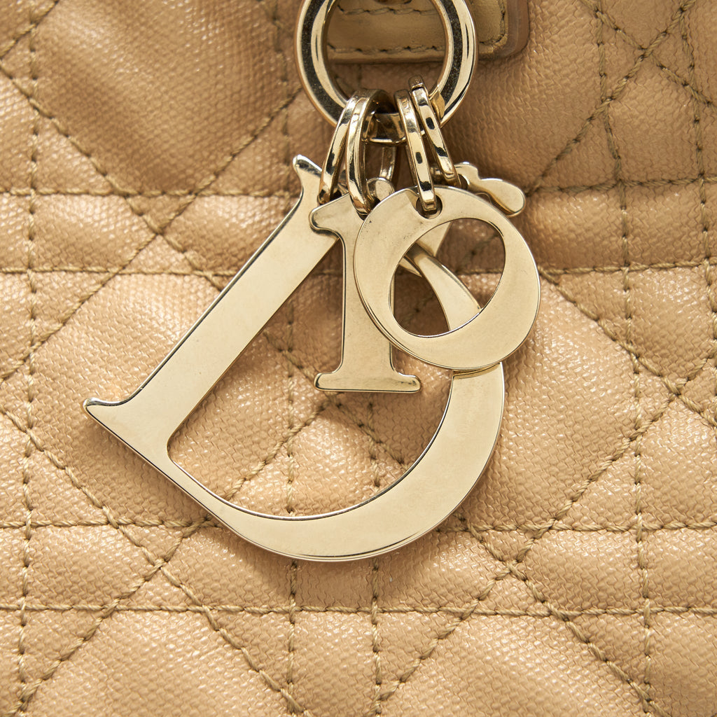DIOR SHOPPING TOTE BAG BEIGE GHW