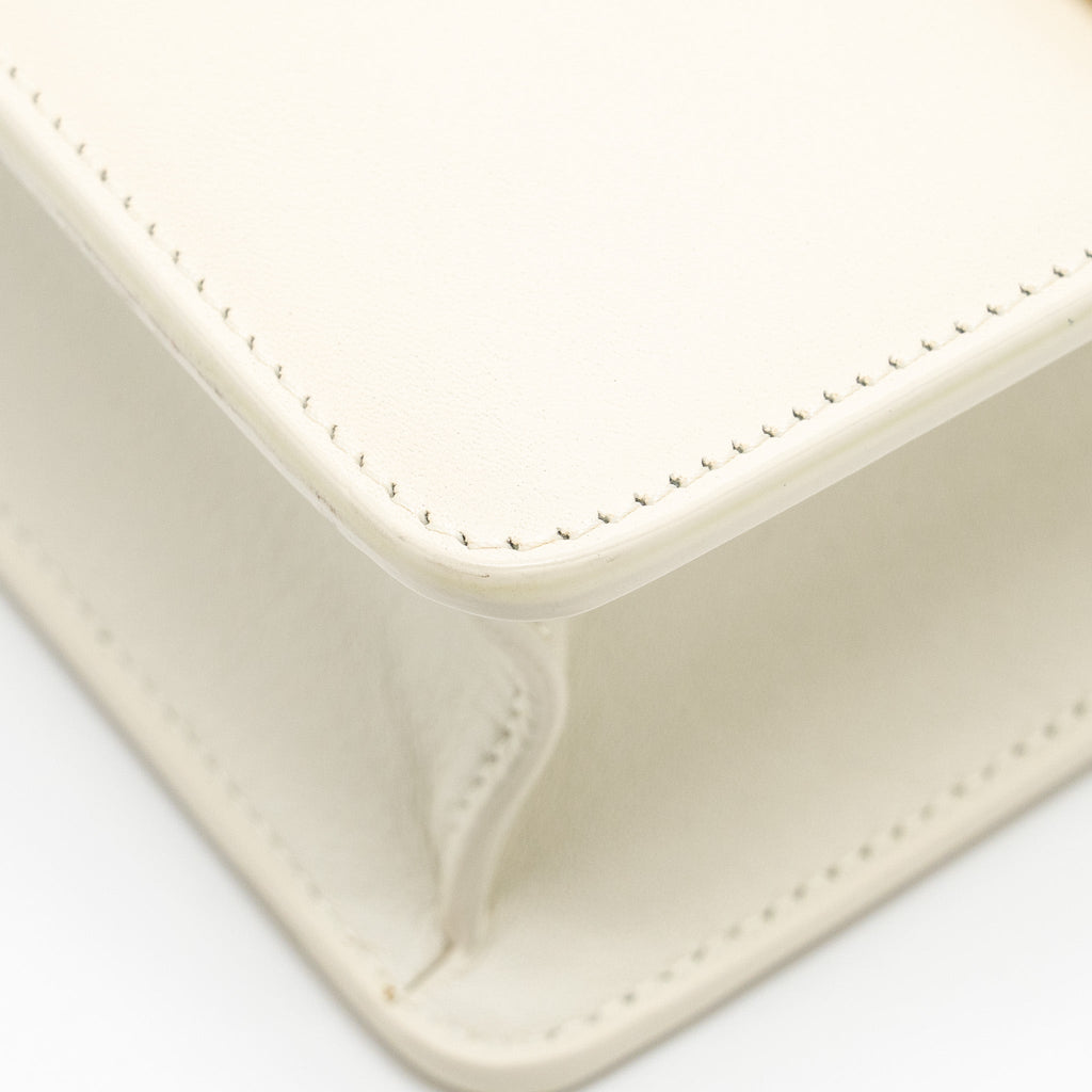 DIOR 30 MONTAIGNE BAG CALFSKIN WHITE GHW
