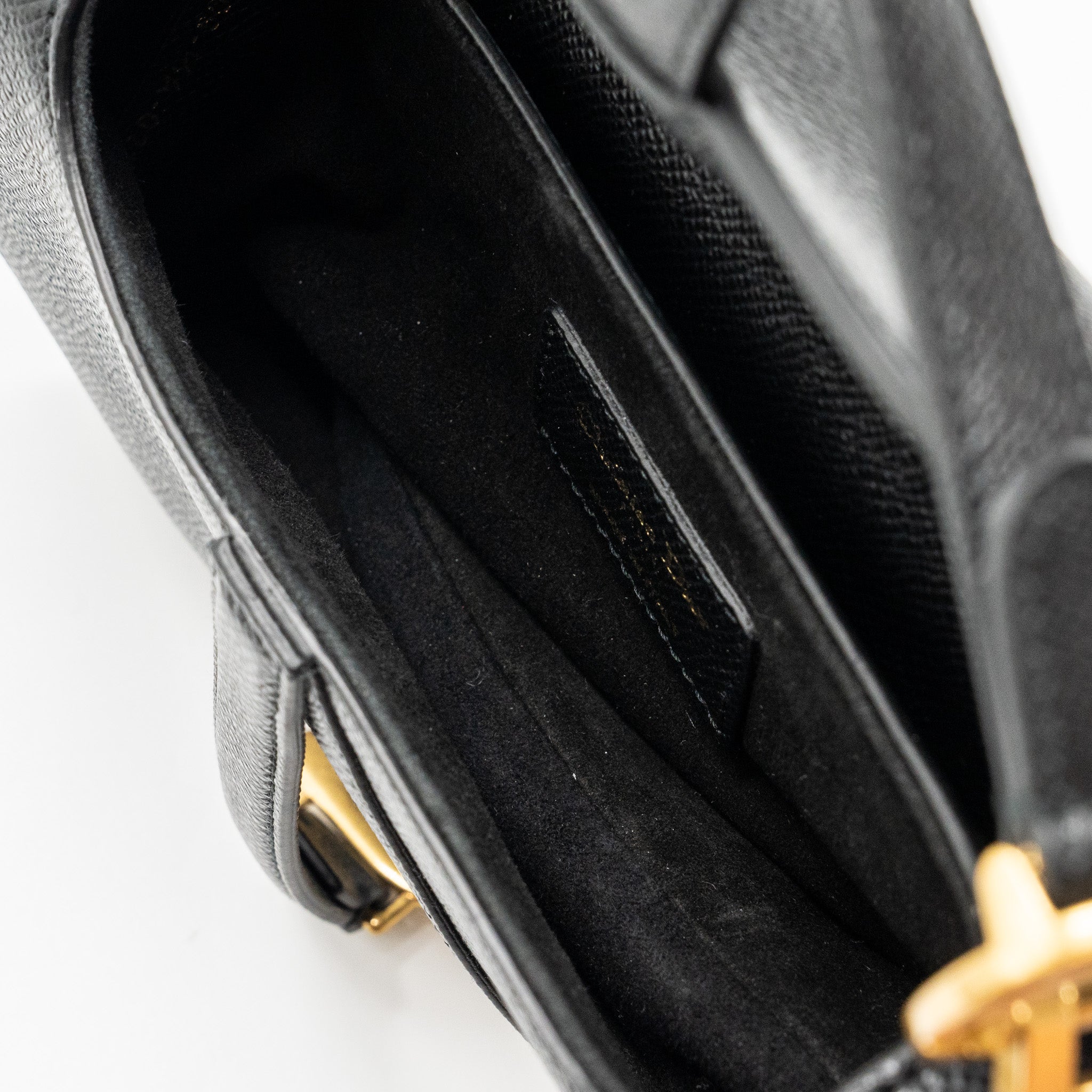 DIOR MINI SADDLE BAG CALFSKIN BLACK GHW