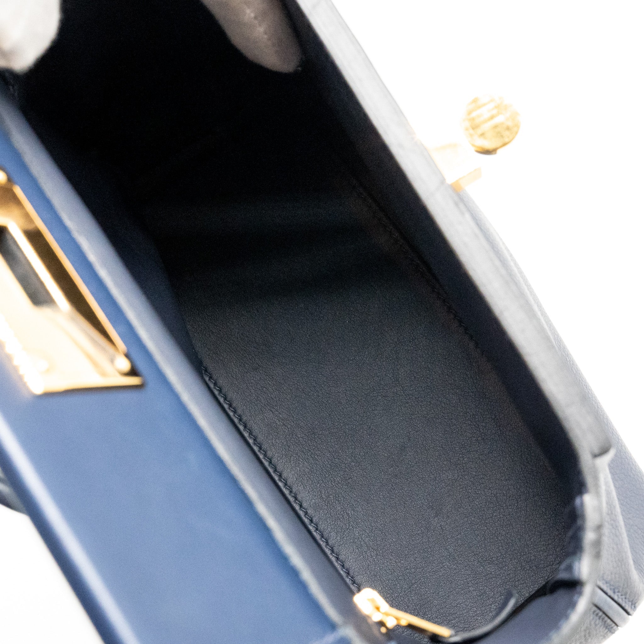 HERMES MINI 2424 24/24-21 BAG EVERCOLOR BLUE NUIT GHW