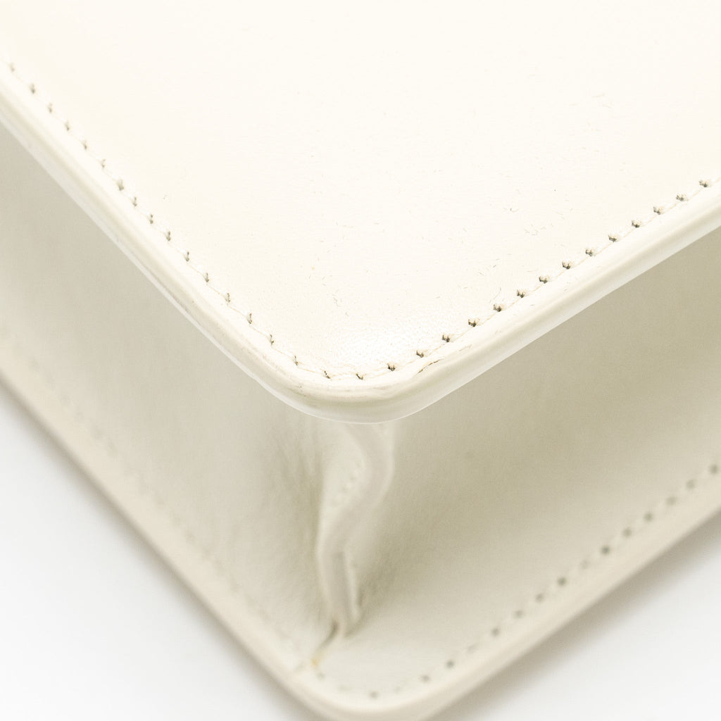 DIOR 30 MONTAIGNE BAG CALFSKIN WHITE GHW