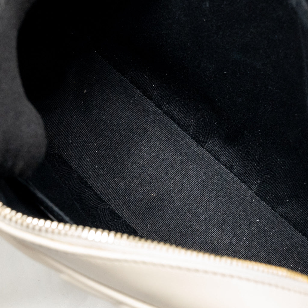 SAINT LAURENT/YSL LOU CAMERA BAG CALFSKIN WHITE GHW