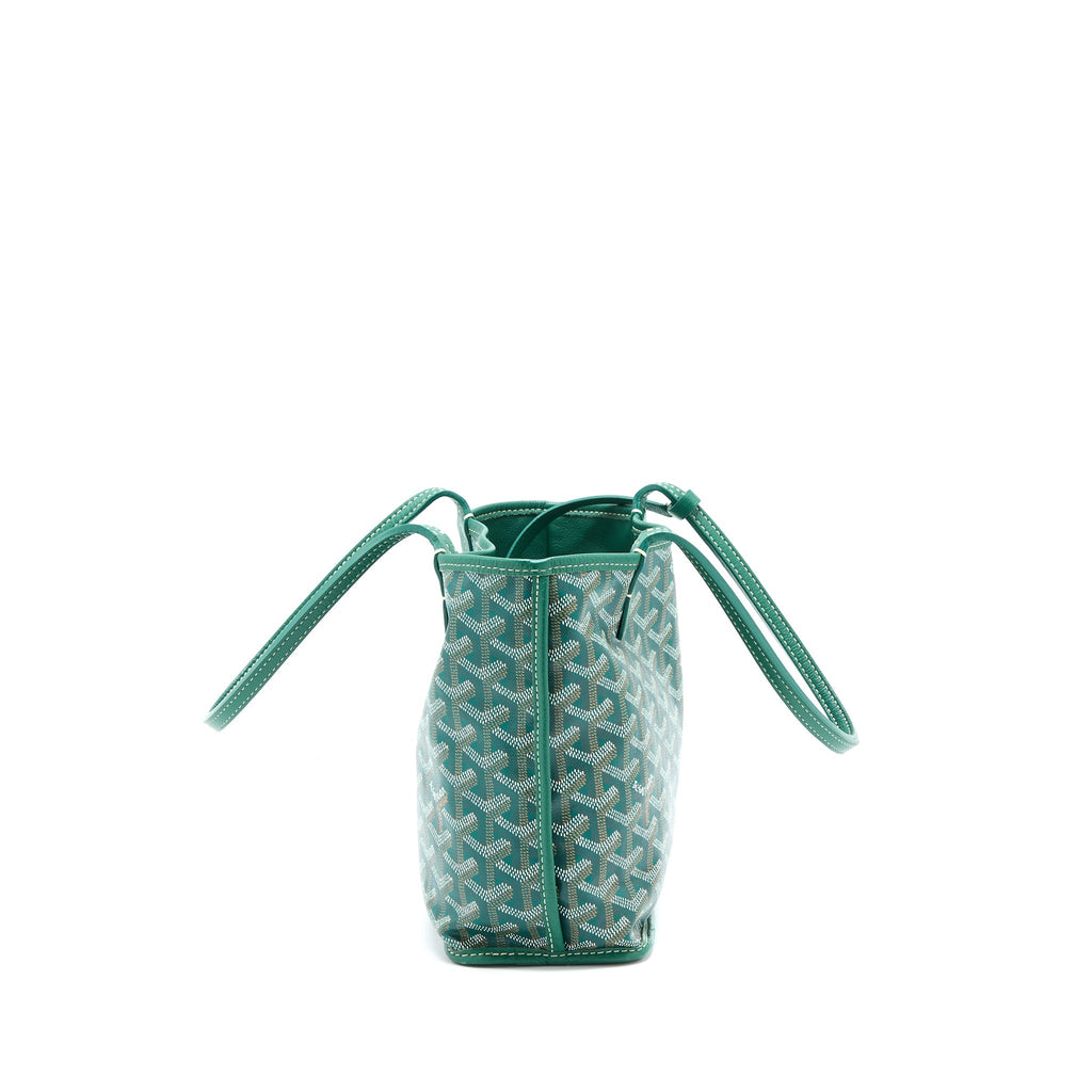 GOYARD ANJOU MINI BAG CANVAS/CALFSKIN GREEN SHW