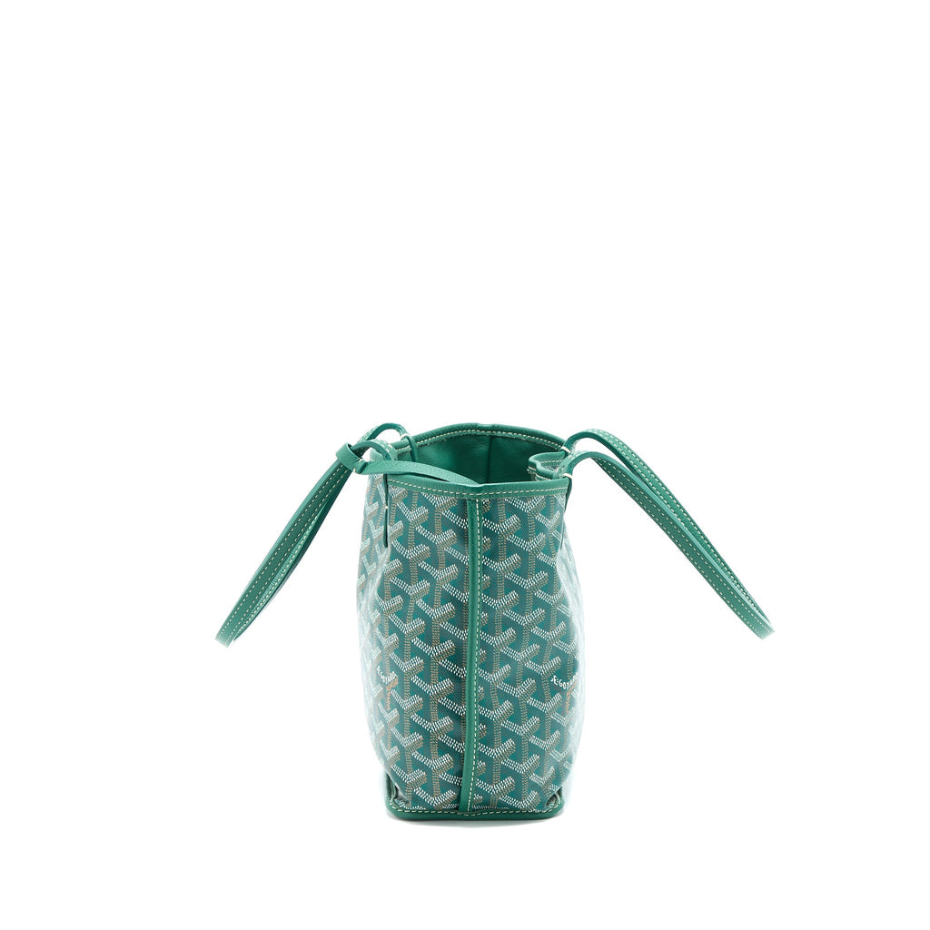 GOYARD ANJOU MINI BAG CANVAS/CALFSKIN GREEN SHW