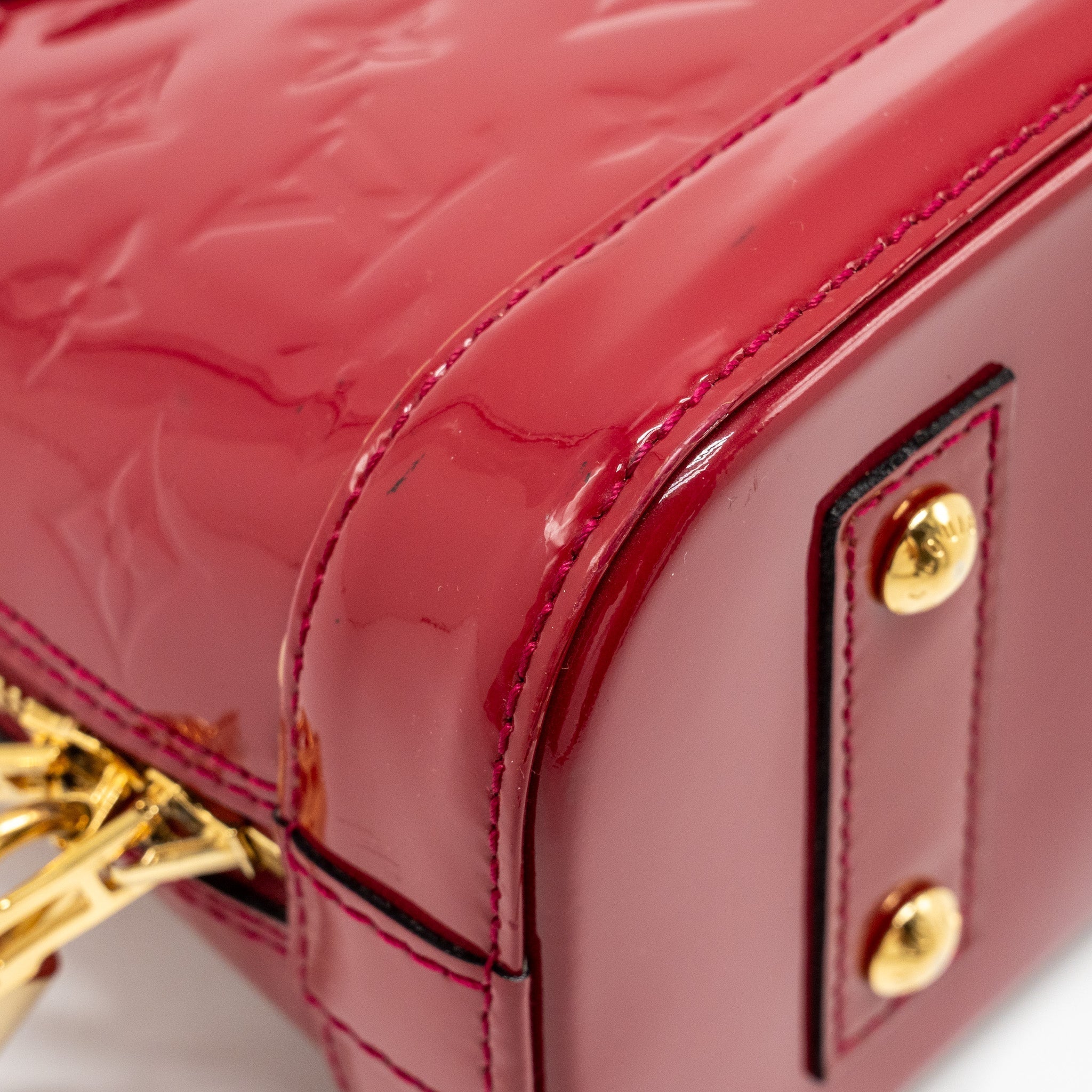 LOUIS VUITTON ALMA BB PATENT INDIAN ROSE GHW