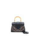 GOYARD MINI SAIGON SOUPLE BAG CANVAS/CALFSKIN BLACK SHW