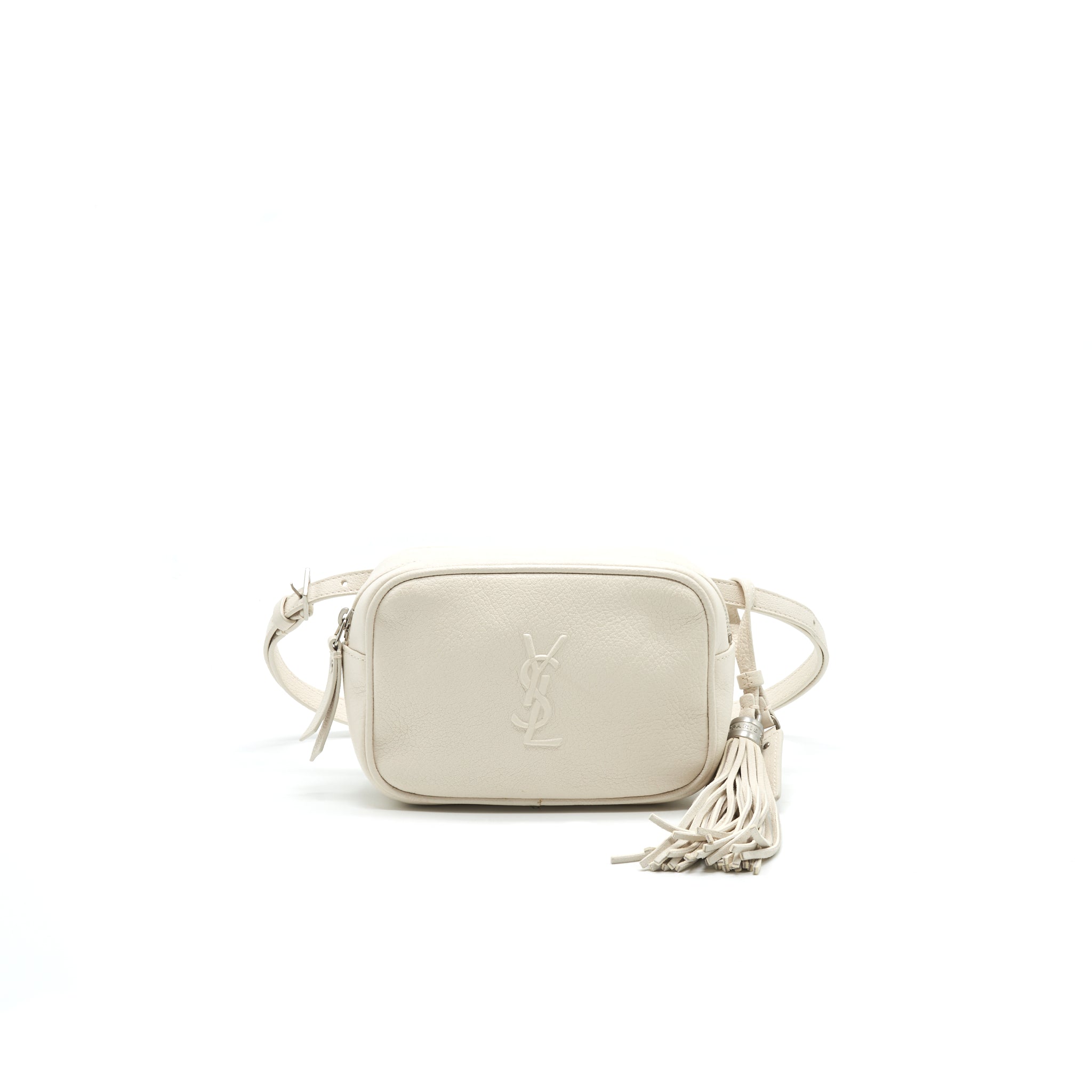 SAINT LAURENT BELT CAMERA BAG WHITE