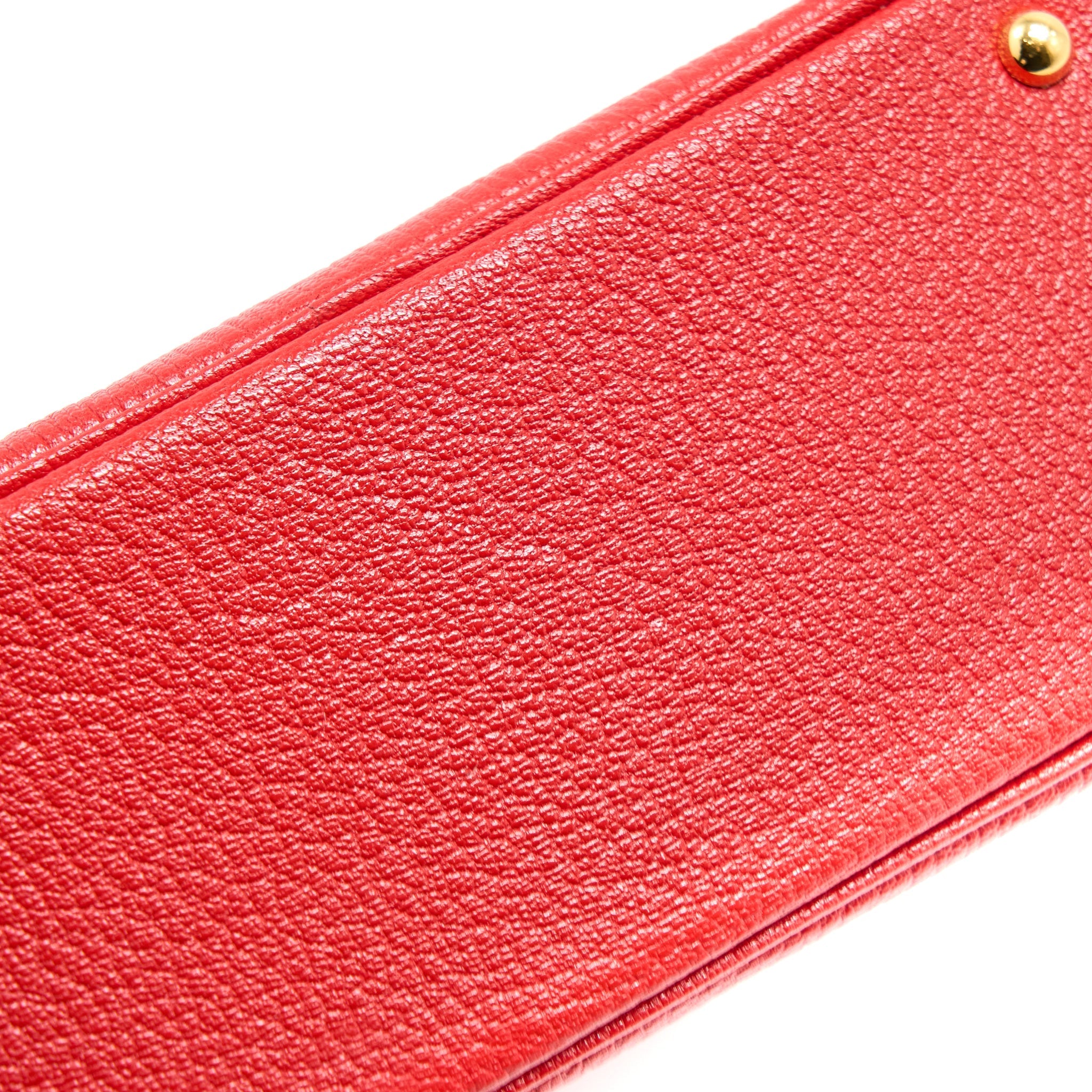 HERMES MINI BOLIDE CHEVRE ROUGE DE COEUR GHW