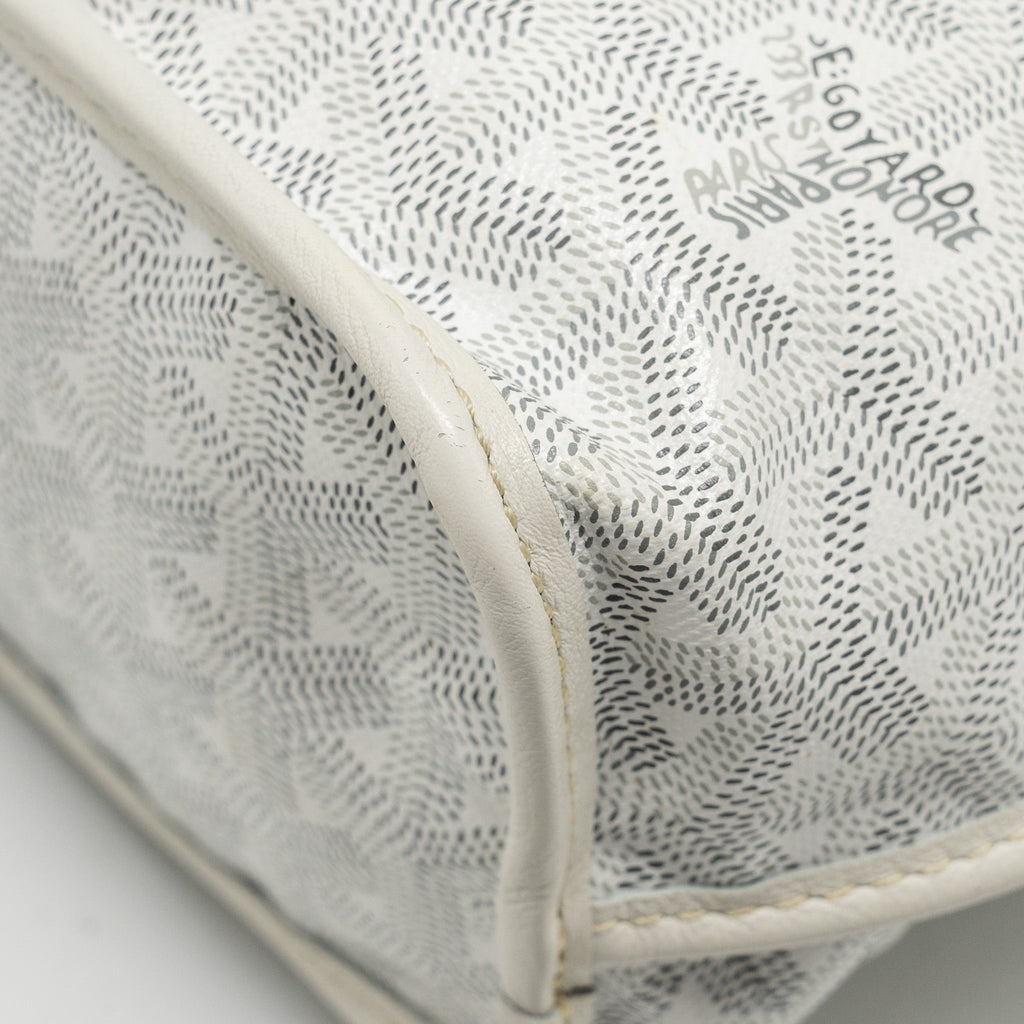 GOYARD MINI ANJOU TOTE BAG HEART GOYARDLINE CANVAS/LEATHER WHITE SHW