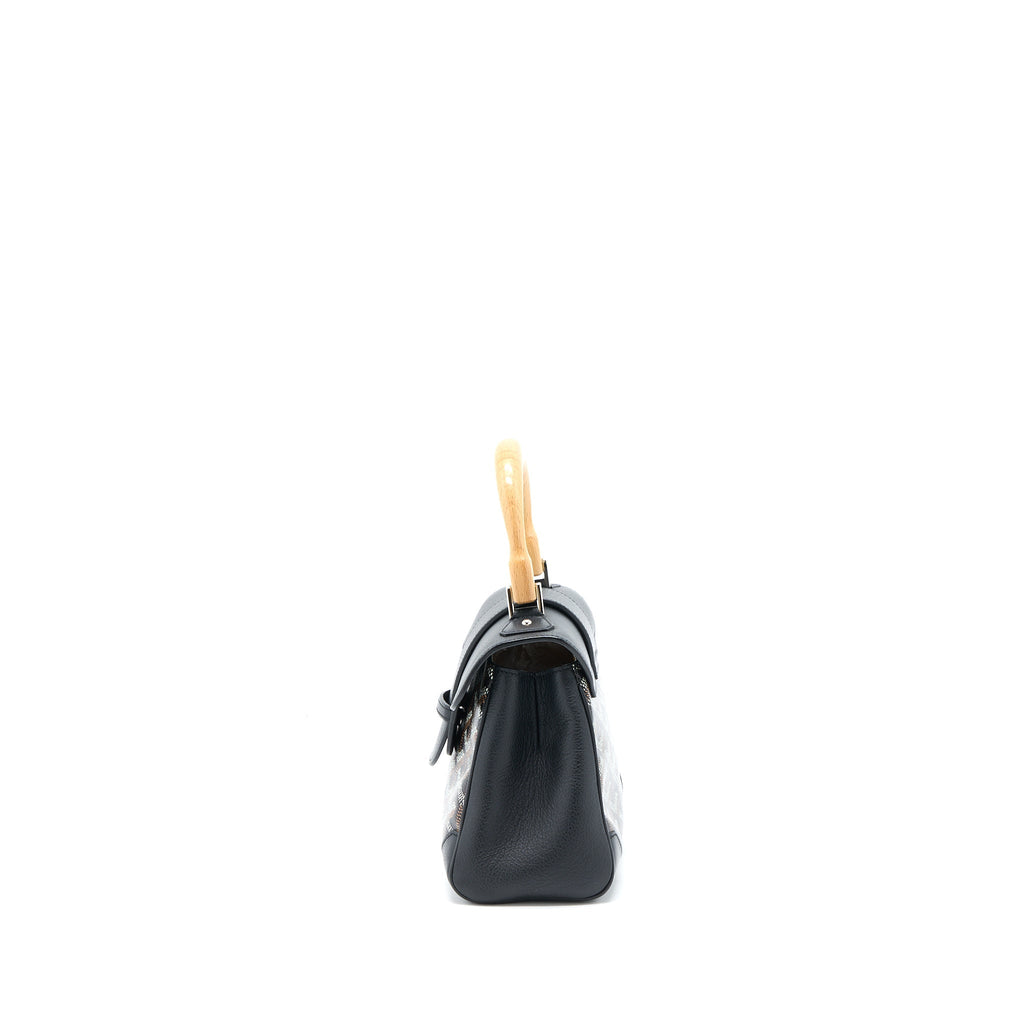 GOYARD MINI SAIGON SOUPLE BAG CANVAS/CALFSKIN BLACK SHW