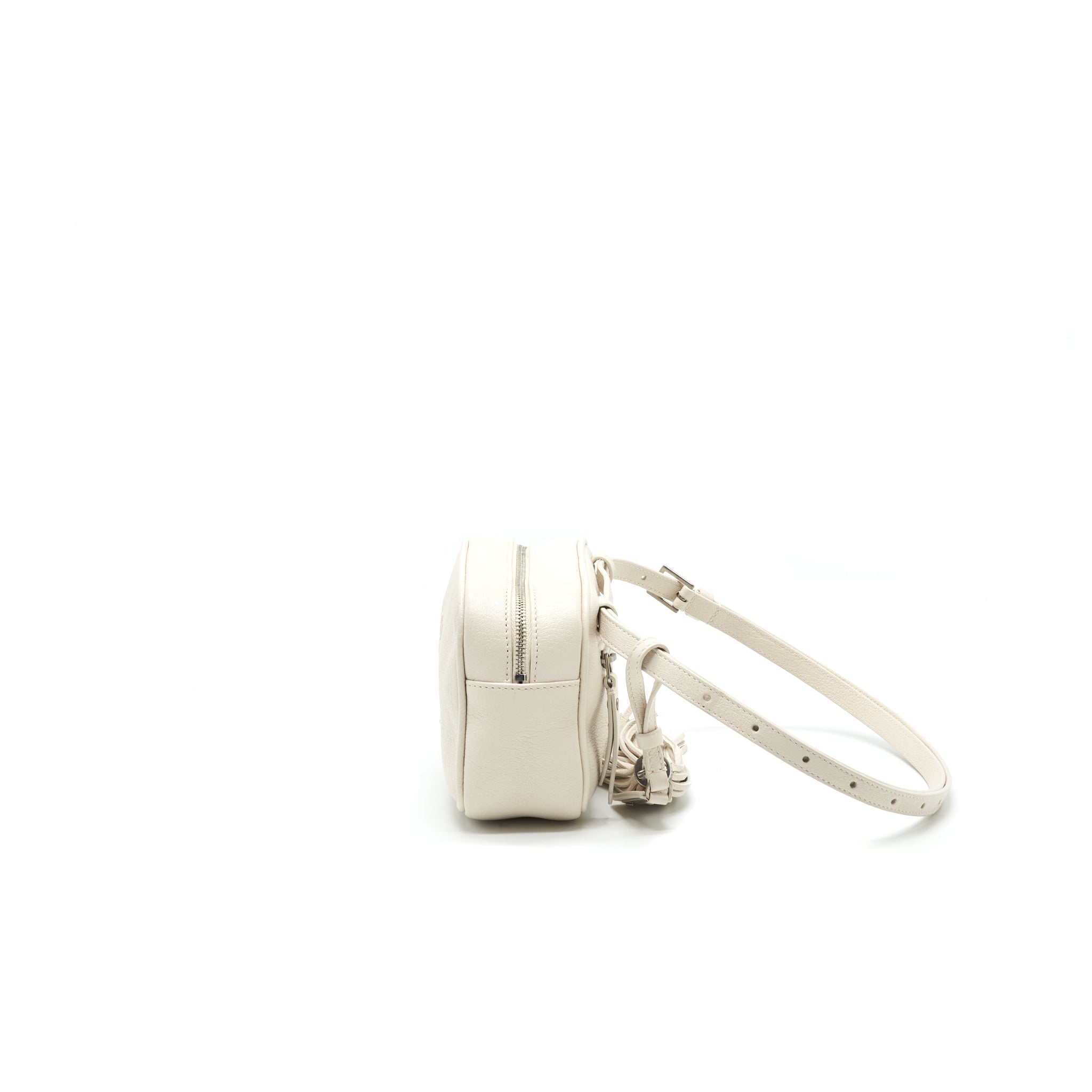 SAINT LAURENT BELT CAMERA BAG WHITE