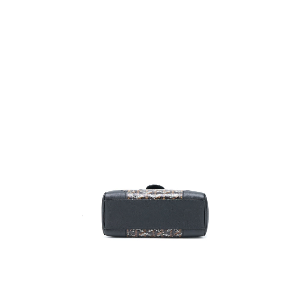 GOYARD MINI SAIGON SOUPLE BAG CANVAS/CALFSKIN BLACK SHW