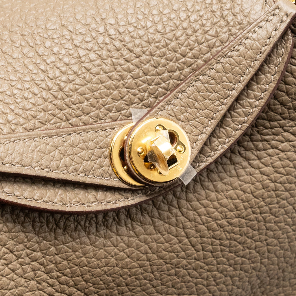 HERMES MINI LINDY CLEMENCE ETOUPE WITH CHAI-NATA-BLUE BRUME STRAP GHW