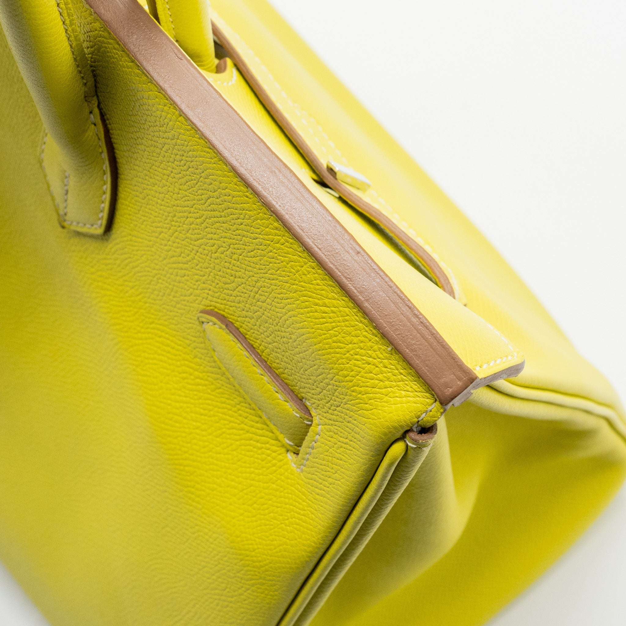 HERMES BIRKIN 35 EPSOM LIME / GRIS PERLE SHW