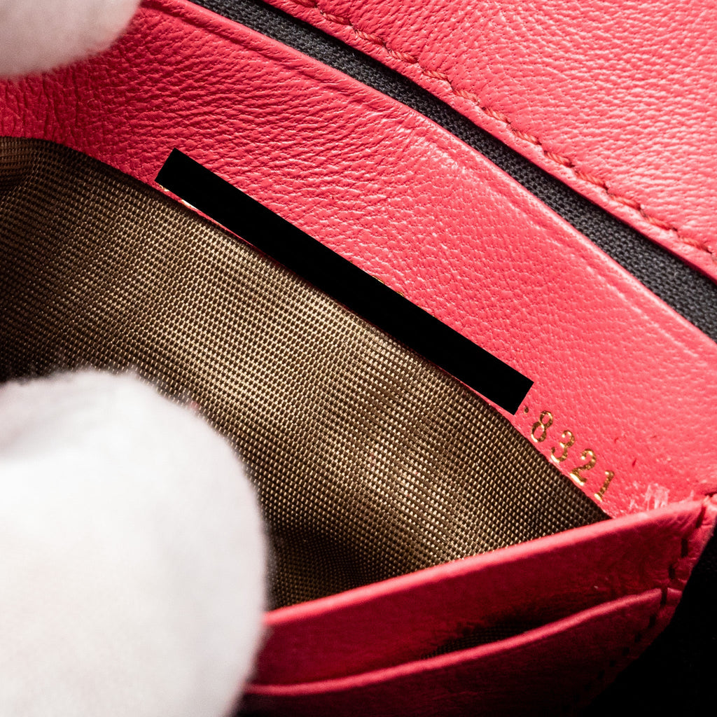 FENDI MINI BAGUETTE BAG NAPPA LAMBSKIN PINK GHW