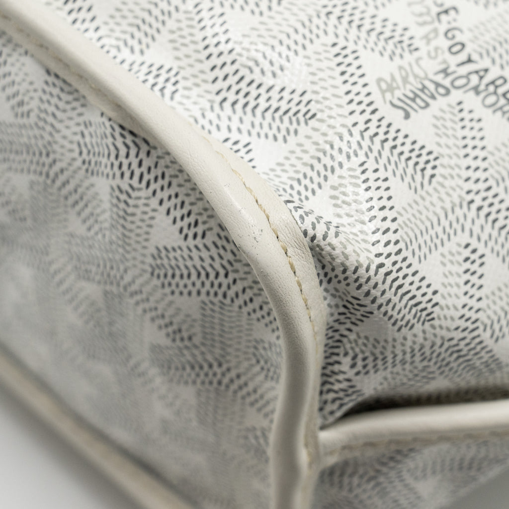 GOYARD MINI ANJOU TOTE BAG HEART GOYARDLINE CANVAS/LEATHER WHITE SHW