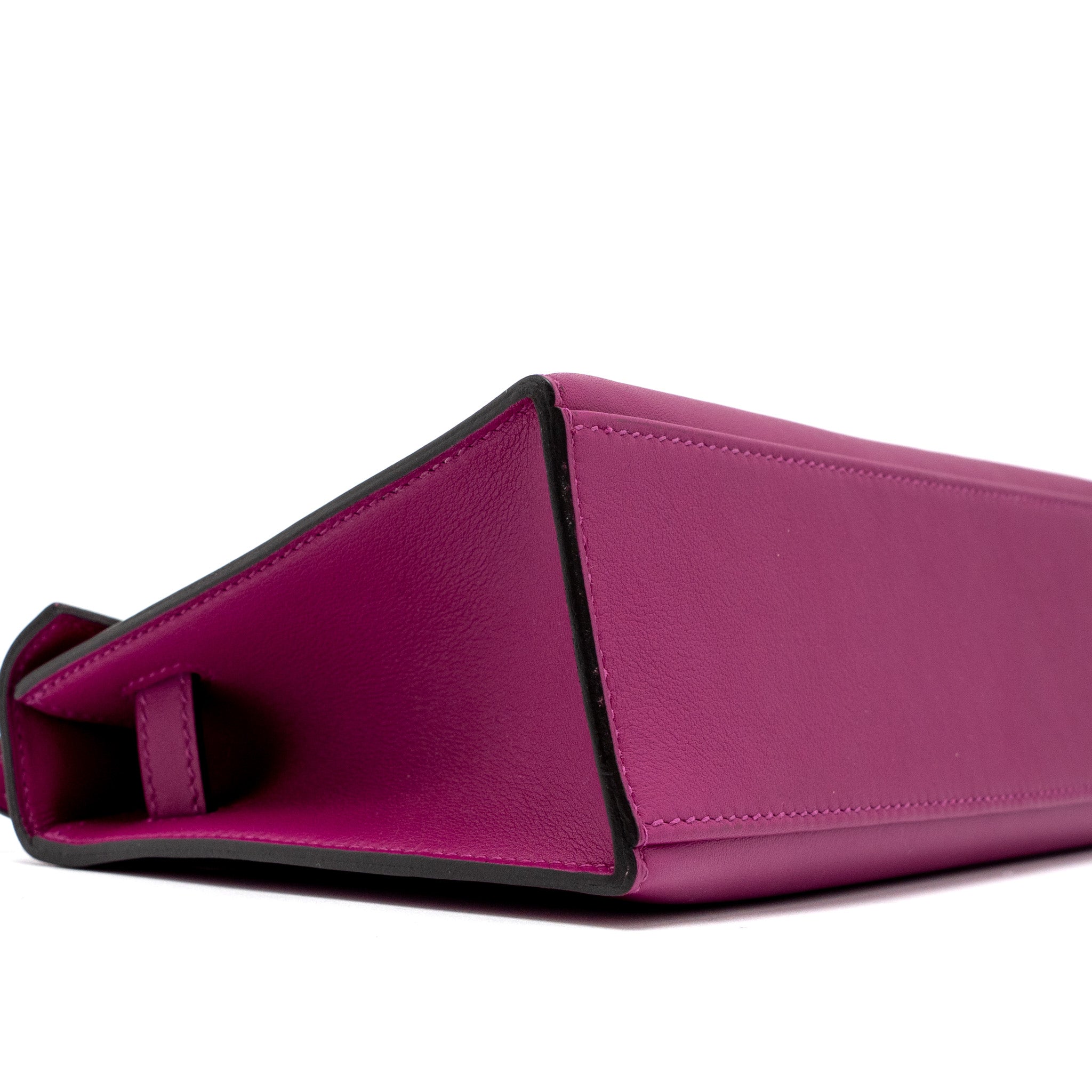 HERMES KELLY POCHETTE SWIFT ROSE POURPRE SHW