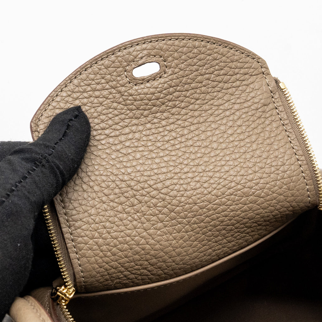 HERMES MINI LINDY CLEMENCE ETOUPE WITH CHAI-NATA-BLUE BRUME STRAP GHW