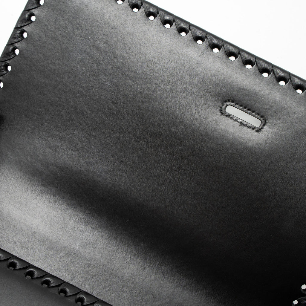 DIOR 30 MONTAIGNE FLAP BAG CALFSKIN BLACK GHW
