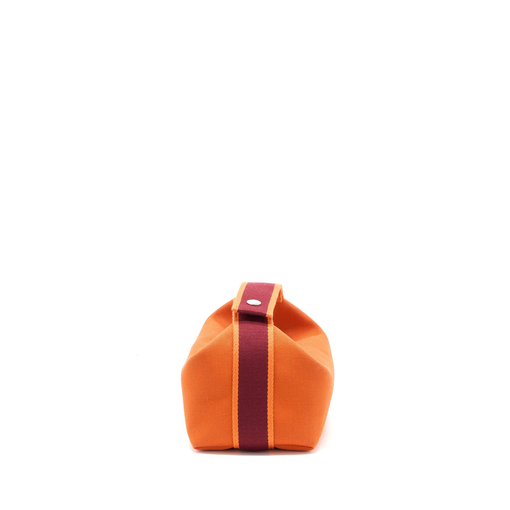 HERMES BRIDE-A-BRAC TRAVEL CASE, SMALL MODEL CANVAS ORANGE FEU SHW