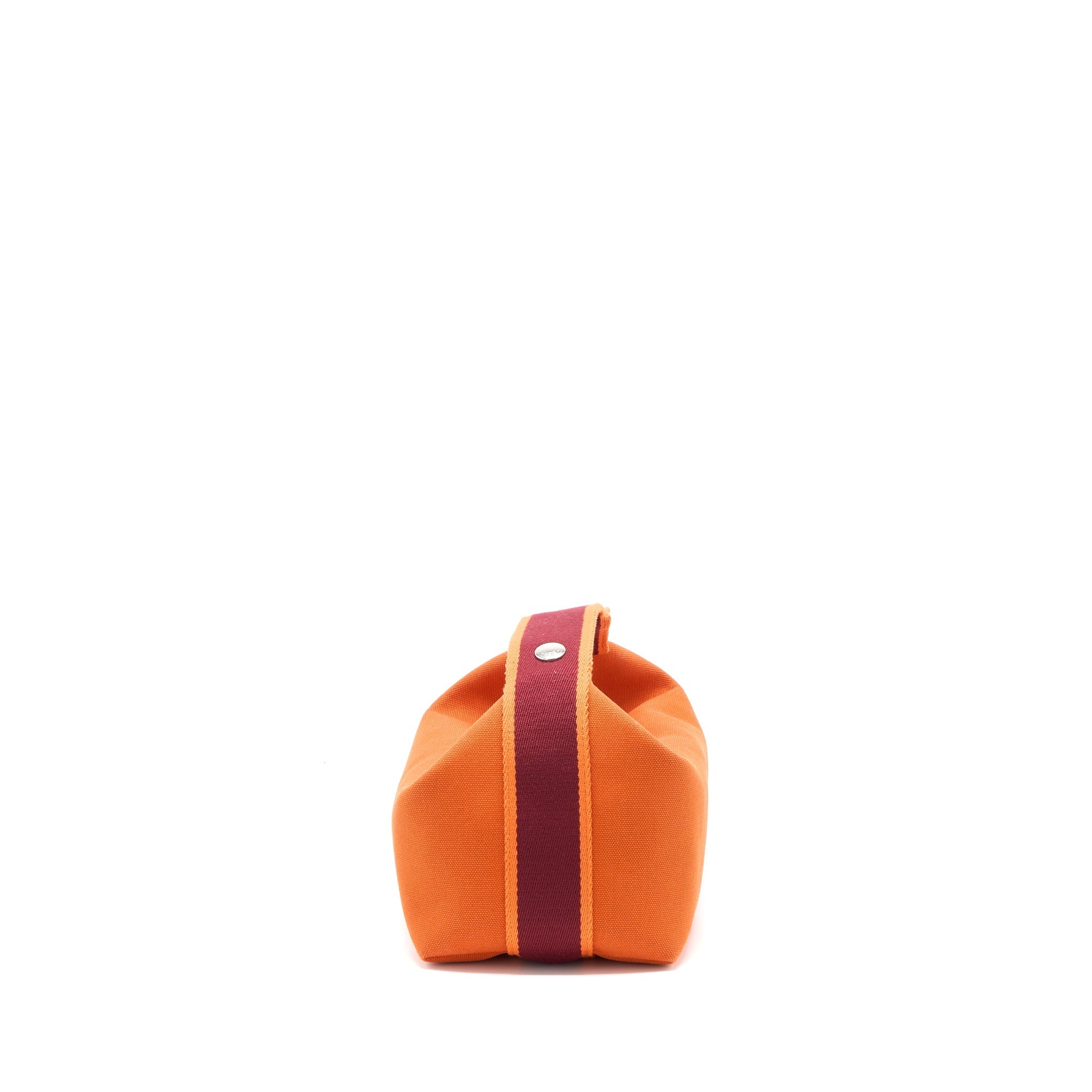 HERMES BRIDE-A-BRAC TRAVEL CASE, SMALL MODEL CANVAS ORANGE FEU SHW