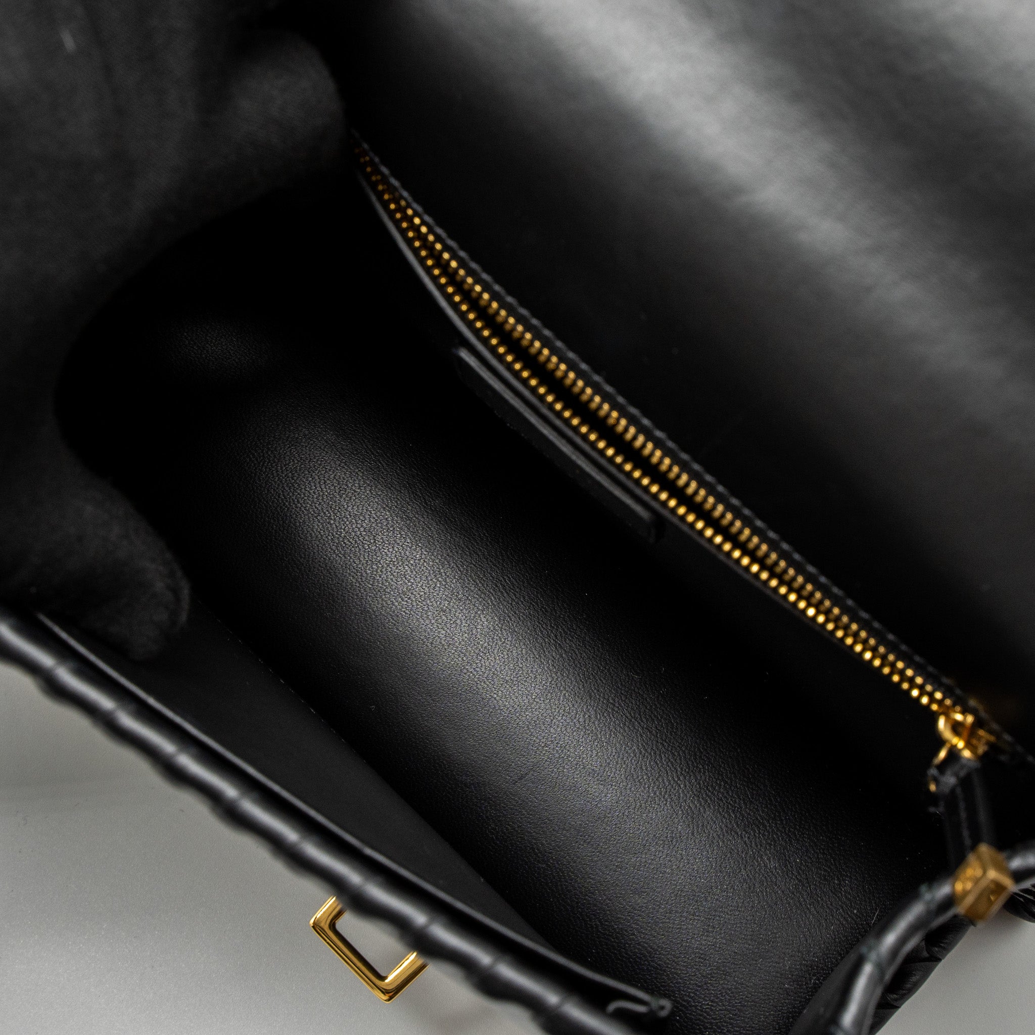 DIOR 30 MONTAIGNE FLAP BAG CALFSKIN BLACK GHW