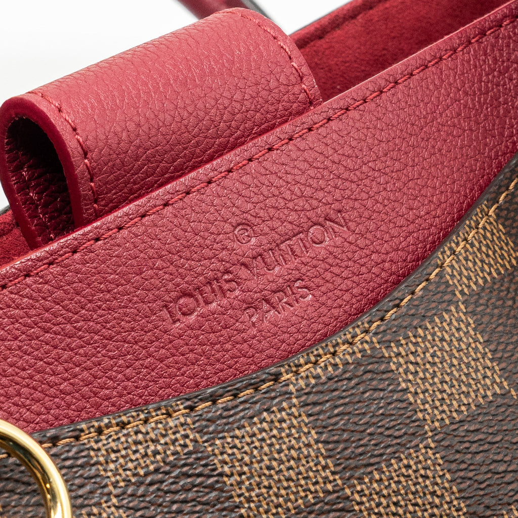 LOUIS VUITTON TOP HANDLE CROSSBODY BAG DAMIER EBENE GHW