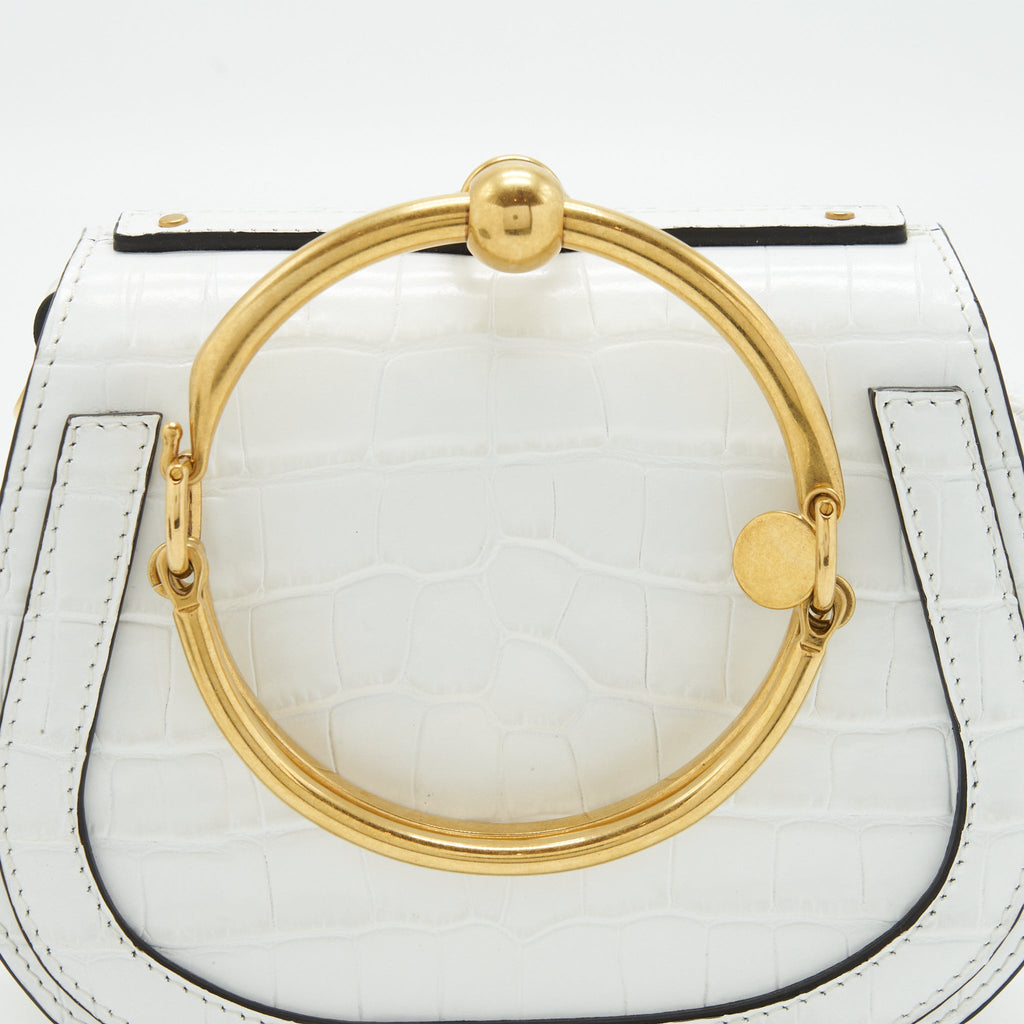 CHLOE NILE SHOULDER BAG WHITE GHW