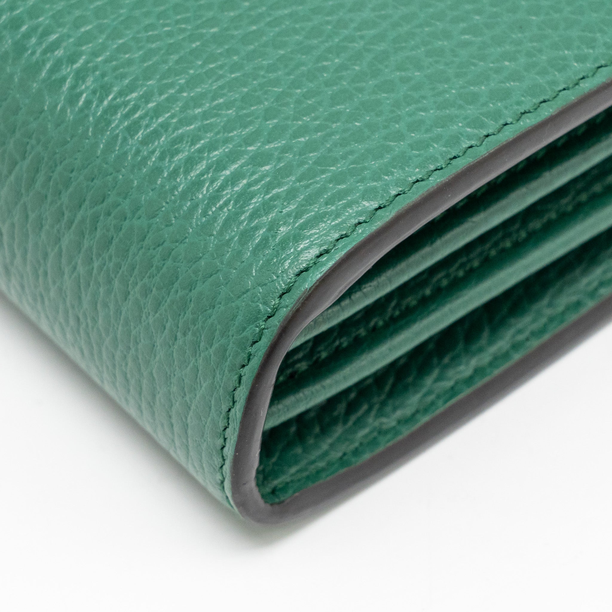 GUCCI MINI DIONYSUS WALLET ON CHAIN CALFSKIN GREEN MULTICOLOUR HARDWARE