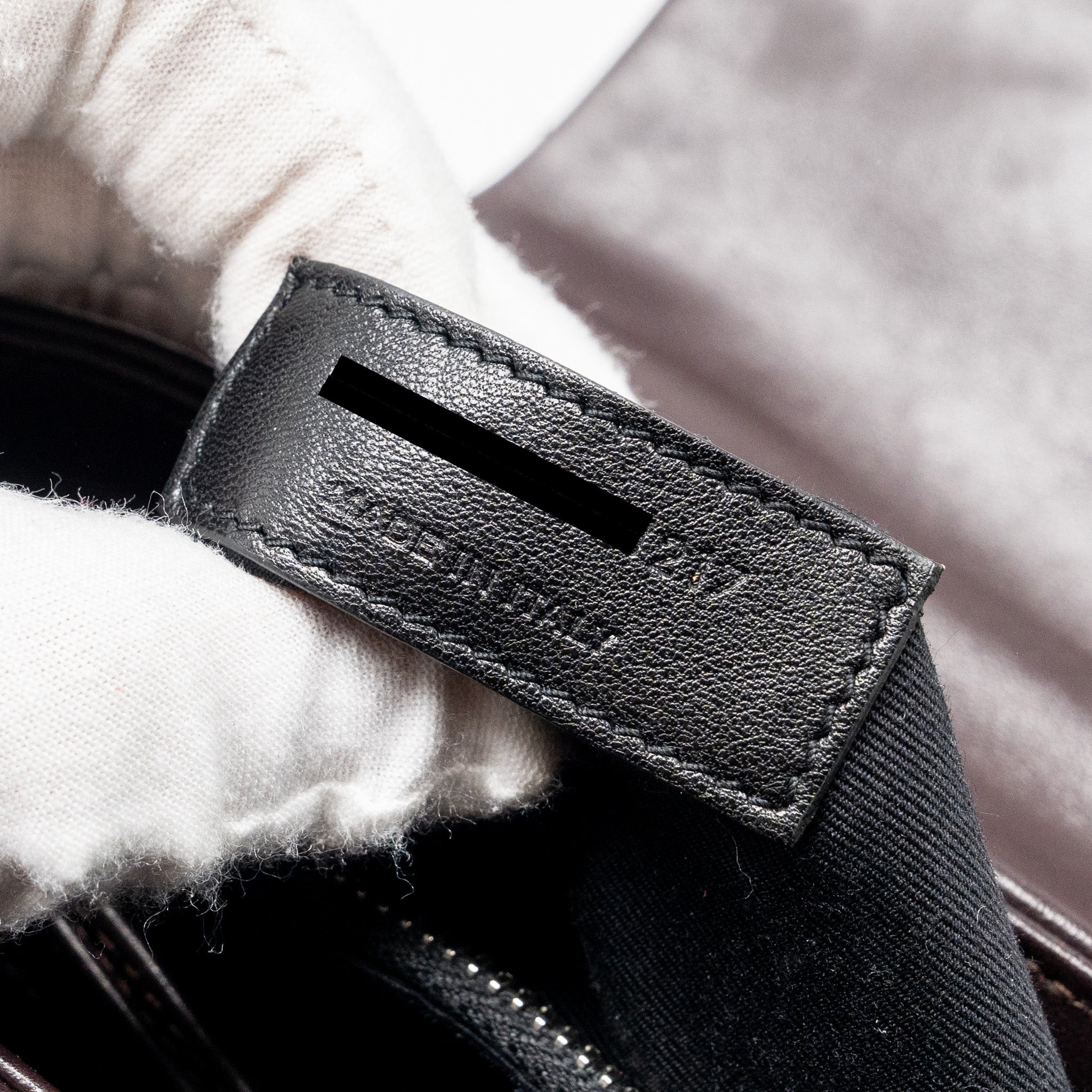 SAINT LAURENT/YSL LOULOU TOY STRAP BAG CALFSKIN BROWN SHW