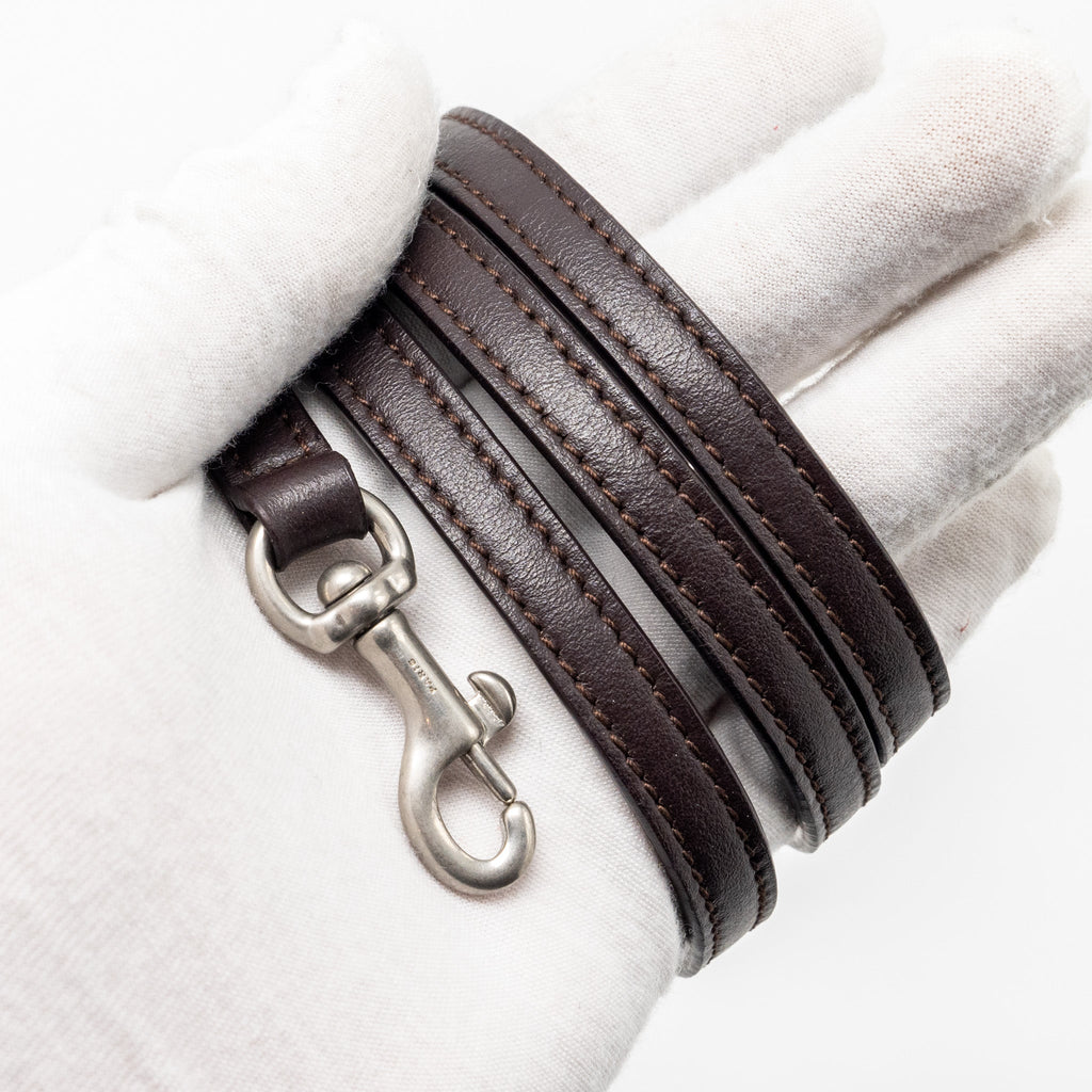SAINT LAURENT/YSL LOULOU TOY STRAP BAG CALFSKIN BROWN SHW