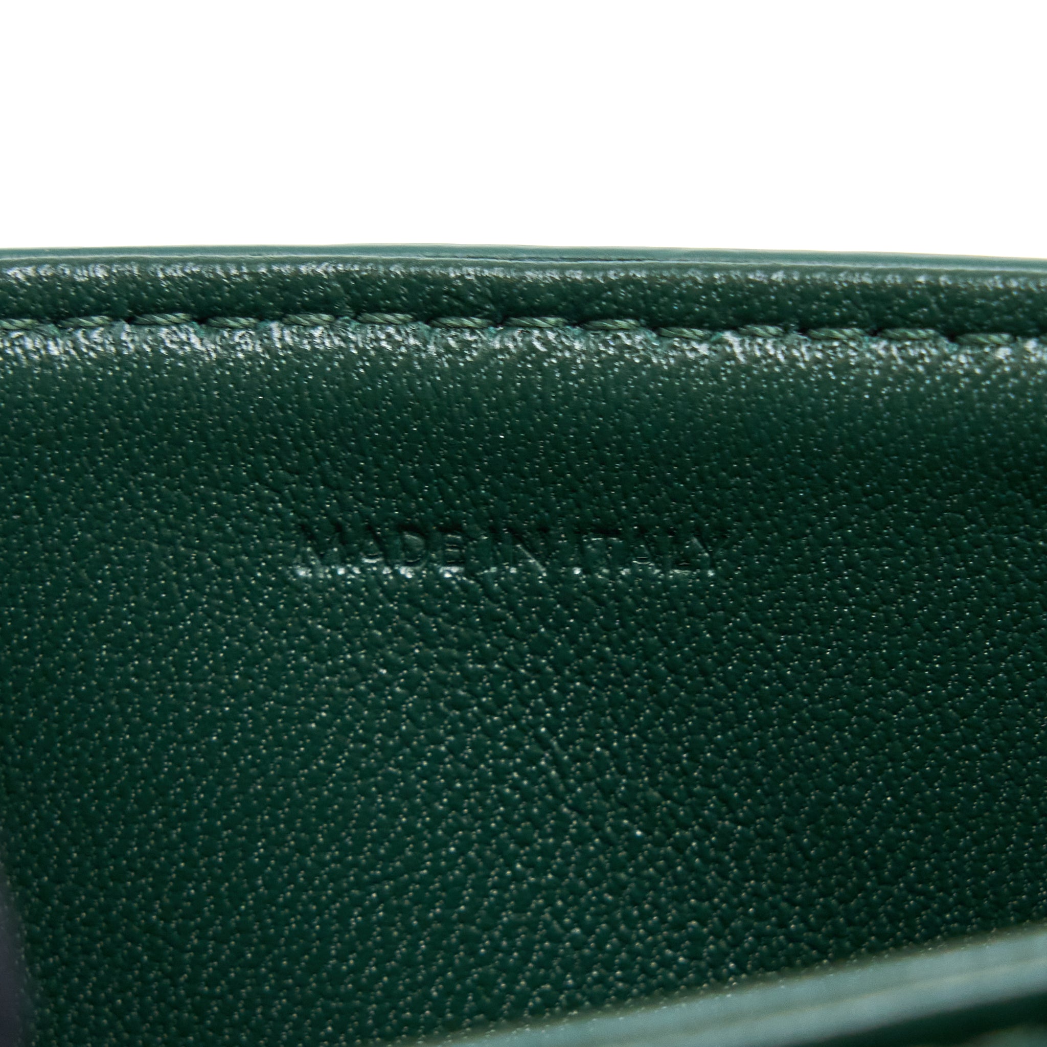 CELINE TRIOMPHE BAG WATER SNAKE LEATHER GREEN GHW