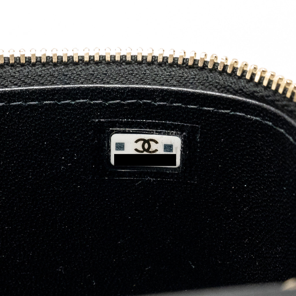 CHANEL TOP HANDLE MINI VANITY WITH CHAIN LAMBSKIN BLACK LGHW (MICROCHIP)