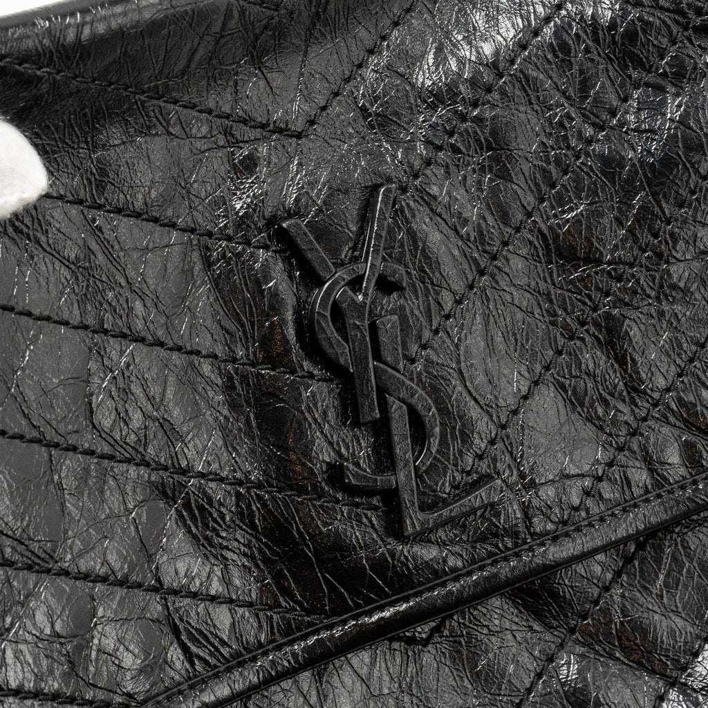 SAINT LAURENT/YSL MEDIUM NIKI BAG VINTAGE CALFSKIN BLACK SHW